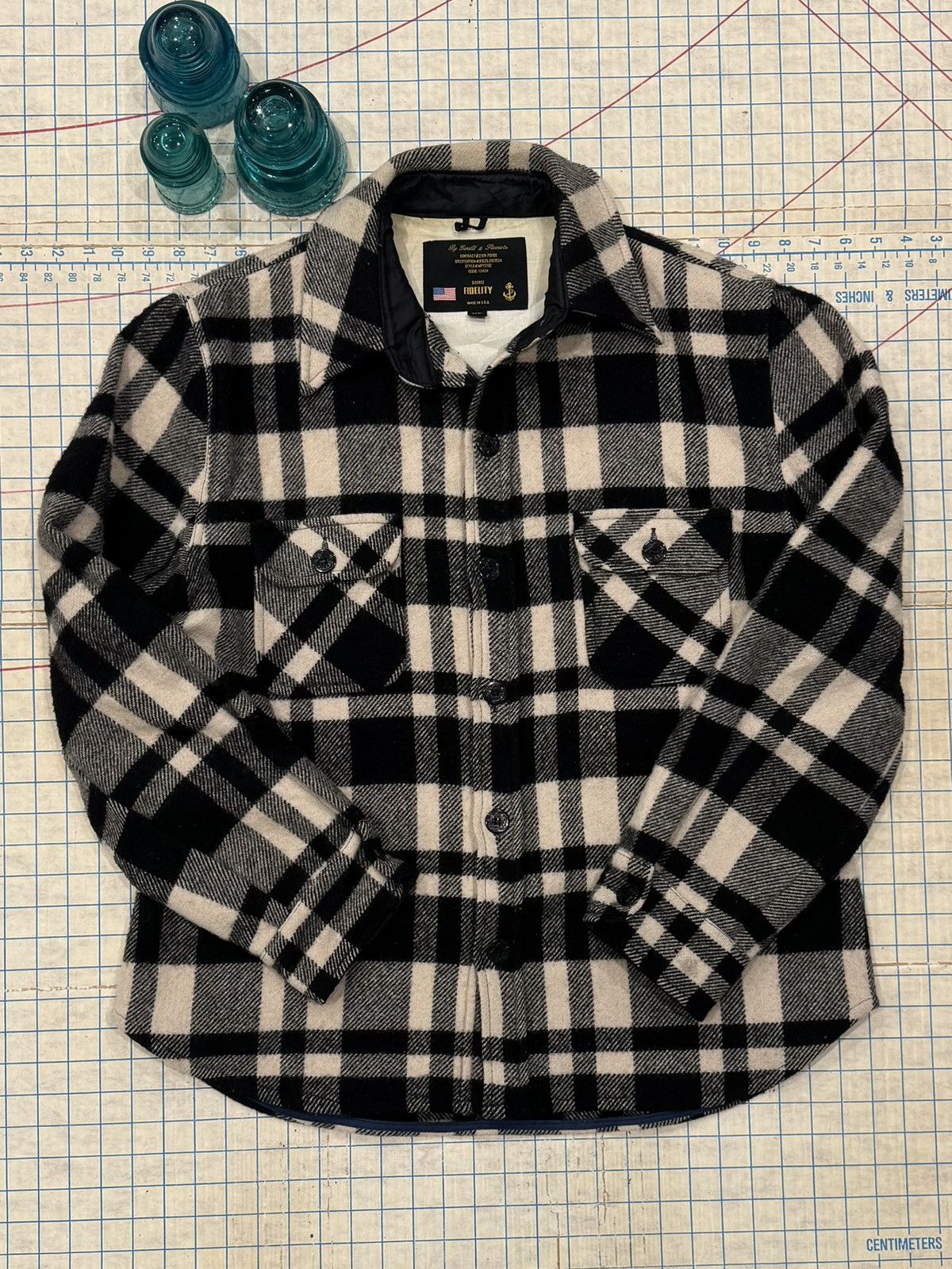 Vintage Gerald & Stewart Fidelity CPO Plaid Wool Button Up Jacket Size US XL / EU 56 / 4 - 4 Thumbnail