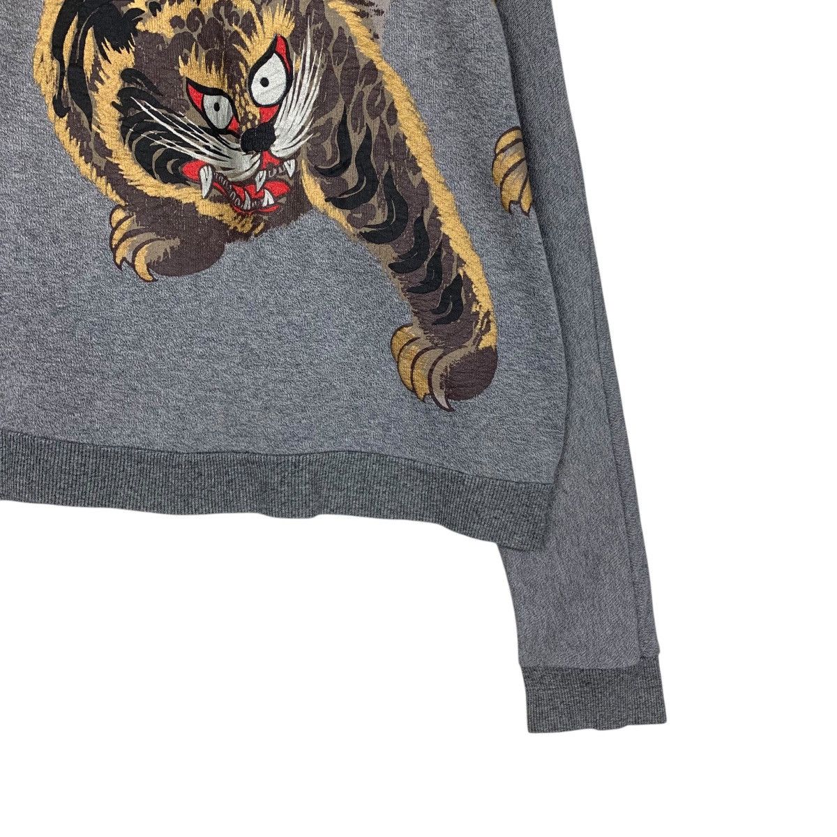 Japanese Brand KANSAI ENERGY Tiger Big Logo Oversized Sweatshirt #2223-C98 Size M / US 6-8 / IT 42-44 - 4 Thumbnail
