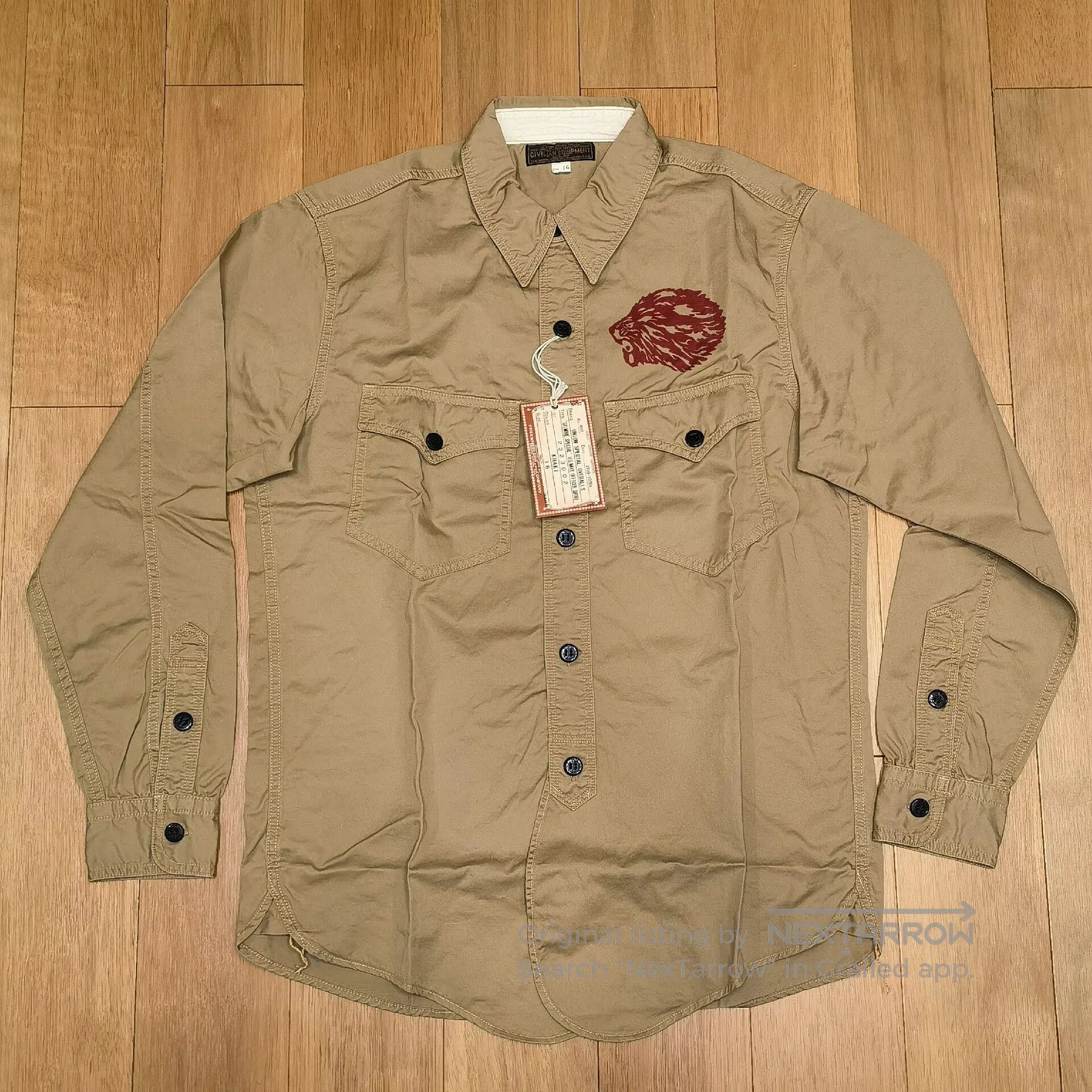 Vintage Frontry Spec Olive Green Shirt.