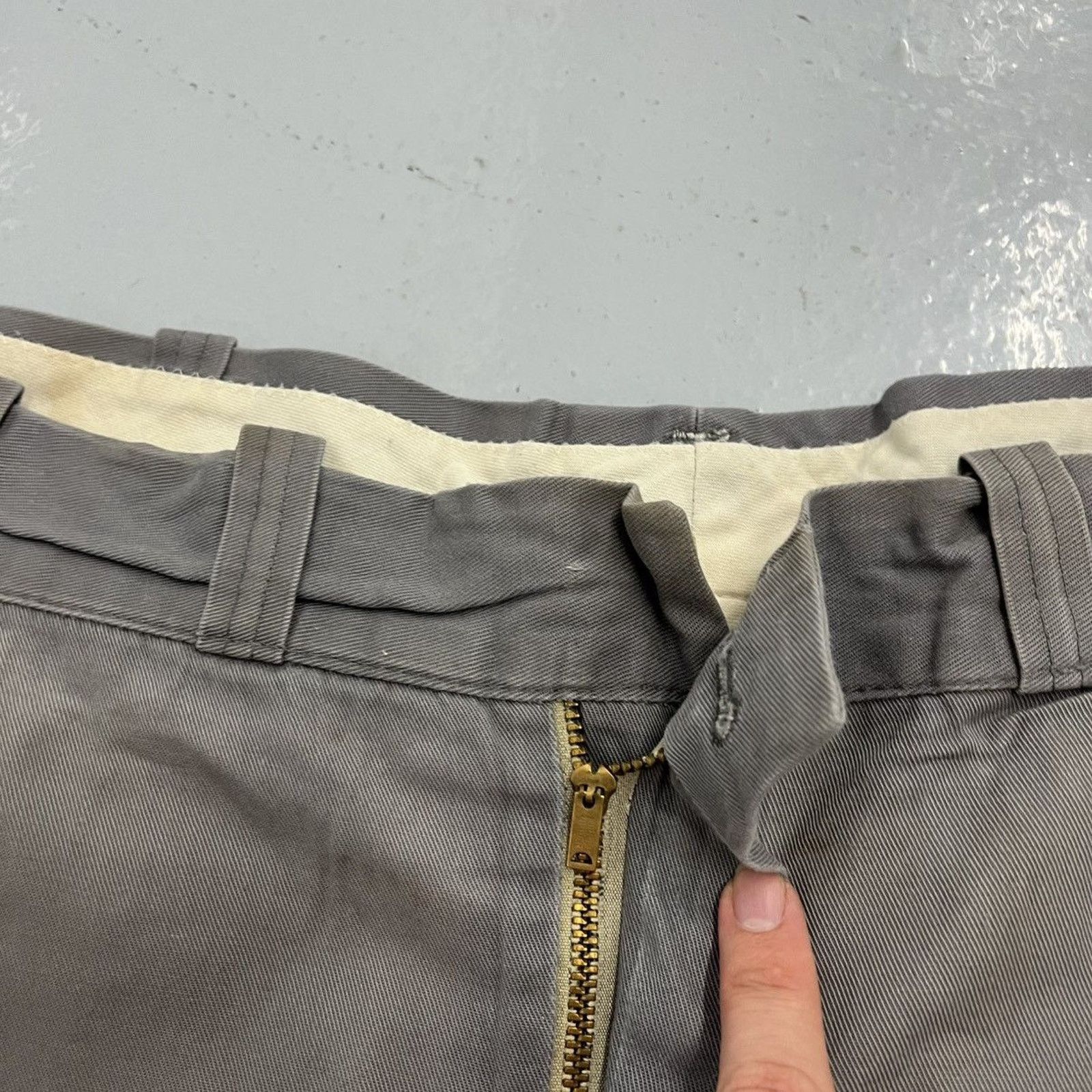 Other Vintage 60s Koraton Grey Sanforized Workwear Chinos 38x30 Size US 38 / EU 54 - 3 Thumbnail