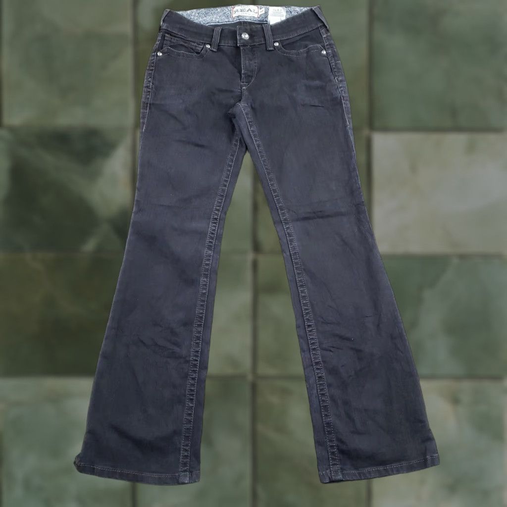 Ariat Ariat Jeans Womens 29R Black REAL Denim Bootcut Western Embellished Stretch Size 29" - 1 Thumbnail