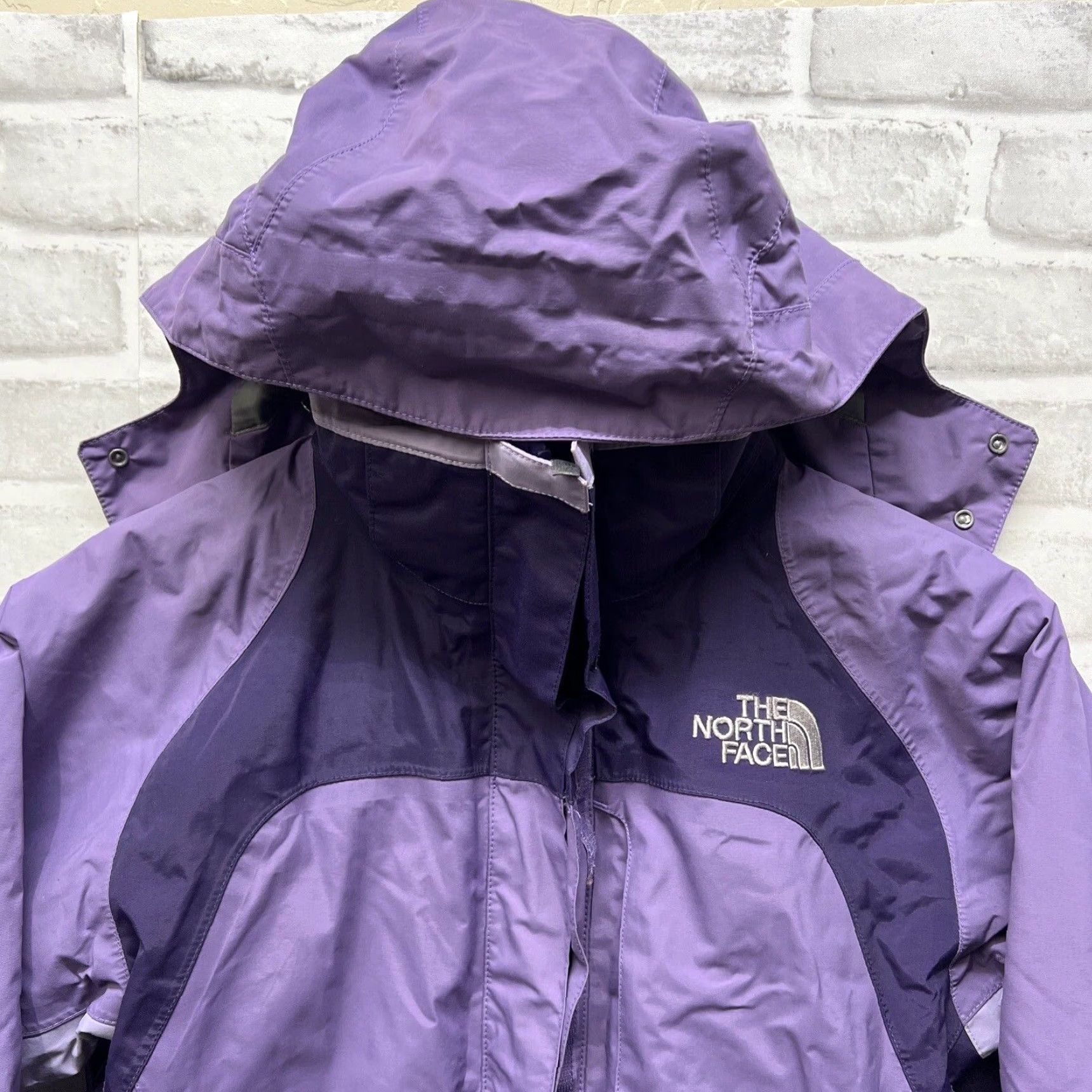 The North Face VINTAGE The North Face Heavy Hooded Jacket Womens XS Purple Outdoor Nylon Coat Size XS / US 0-2 / IT 36-38 - 4 Thumbnail