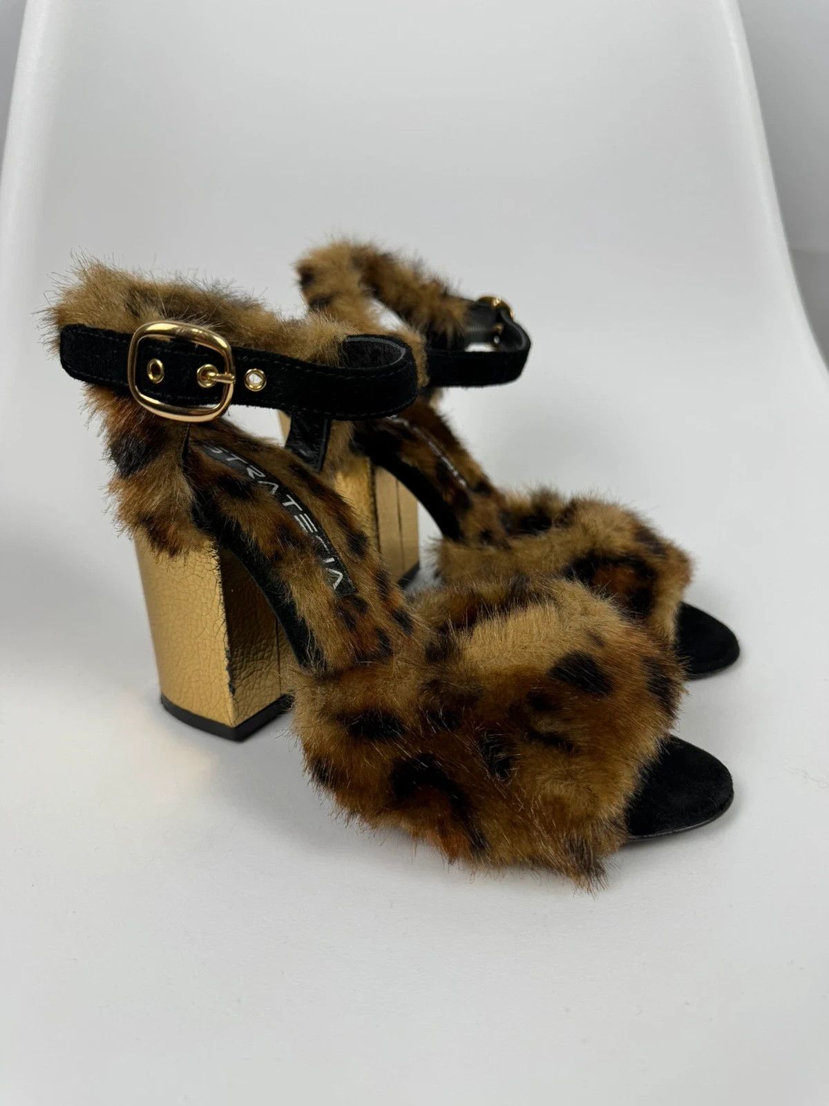 Other Strategia Faux Fur Heels Italy size 36 Size US 6 / IT 36 - 1 Thumbnail