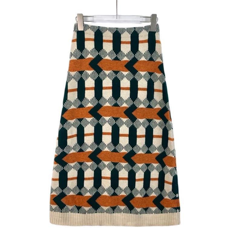 Prada PradaColor-blocked diamond-shaped plaid inlaid wool knitted Size 24" / US 00 / IT 34 - 1 Thumbnail