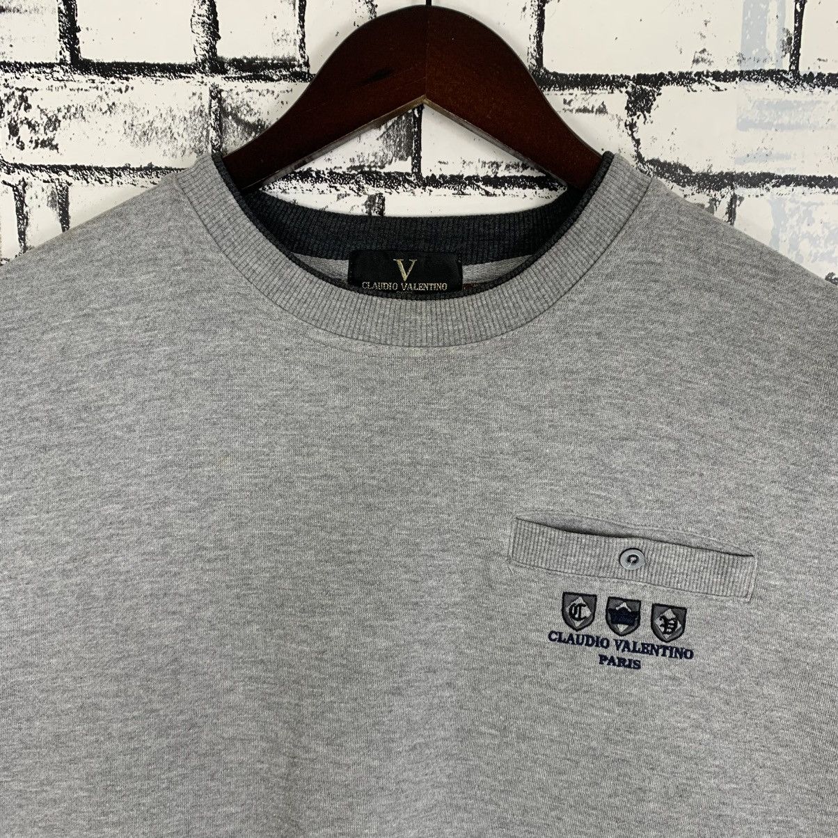 Designer × Vintage Vintage Claudio Valentino Sweatshirt Size US L / EU 52-54 / 3 - 2 Thumbnail