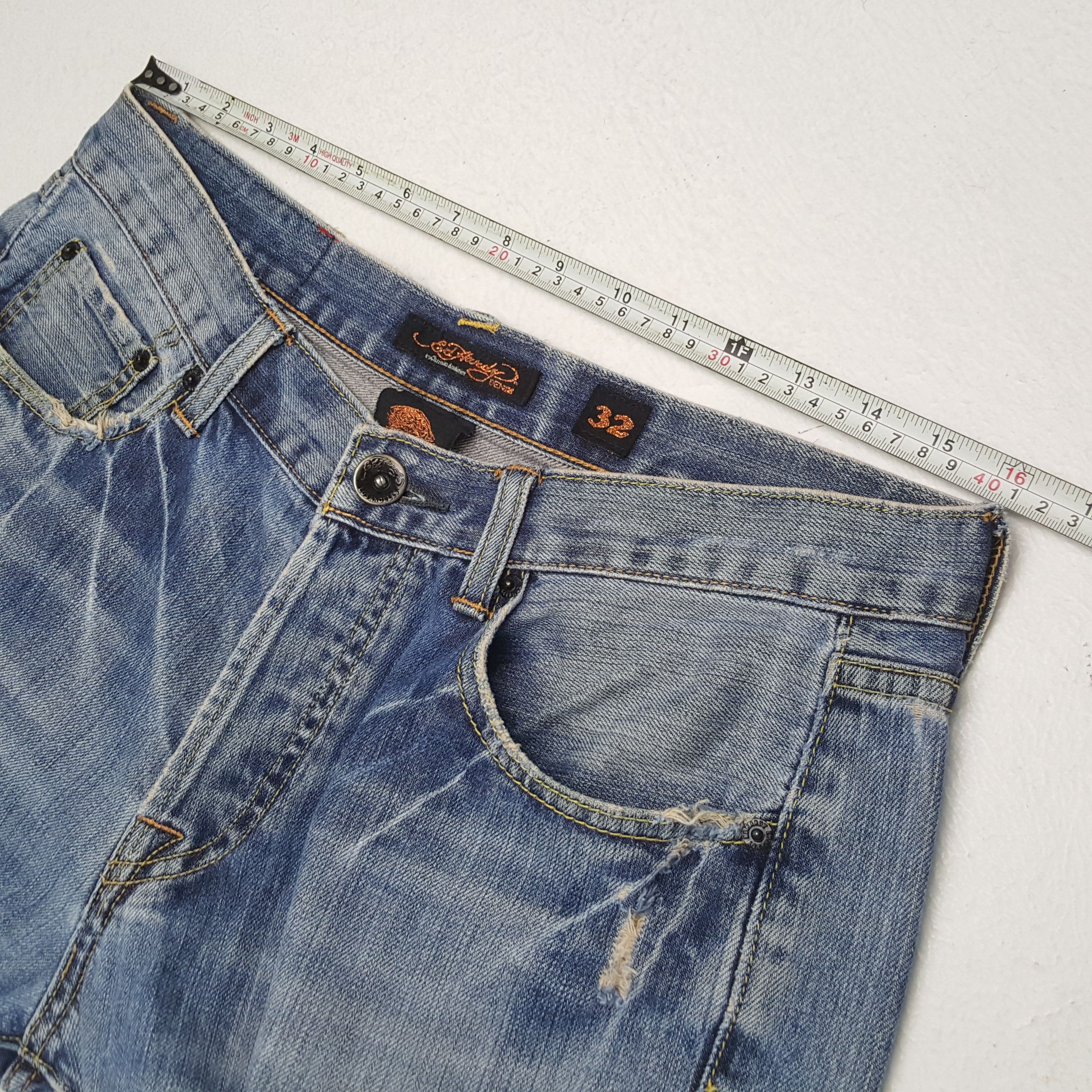 Christian Audigier × Ed Hardy × Vintage ED HARDY Designer Brand Fashion Style Custom Art Jeans Size US 32 / EU 48 - 7 Thumbnail
