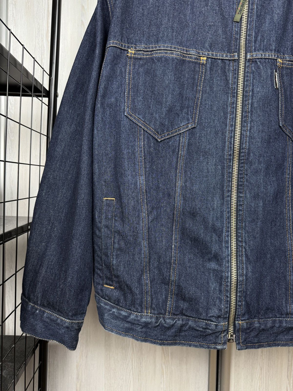 Iceberg Iceberg Jeans zip indigo blue big logo denim trucker jacket Size US XXL / EU 58 / 5 - 5 Thumbnail