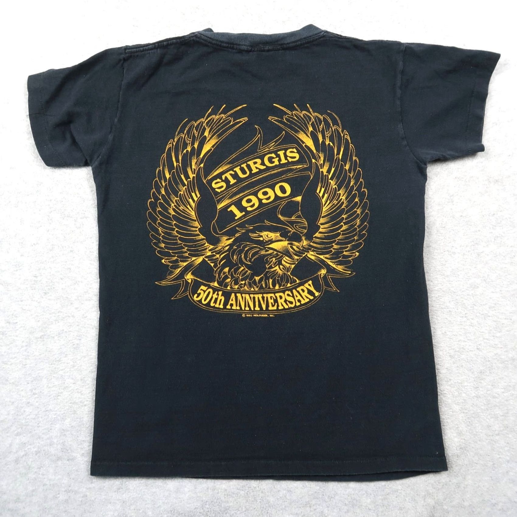 Harley Davidson VINTAGE Harley-Davidson Shirt Mens S Black 1990s Sturgis Single Stitch T-Shirt Graphic Print Comfort Retro 90s Grunge Outdoor Logo Used Stitch Size US S / EU 44-46 / 1 - 2 Thumbnail