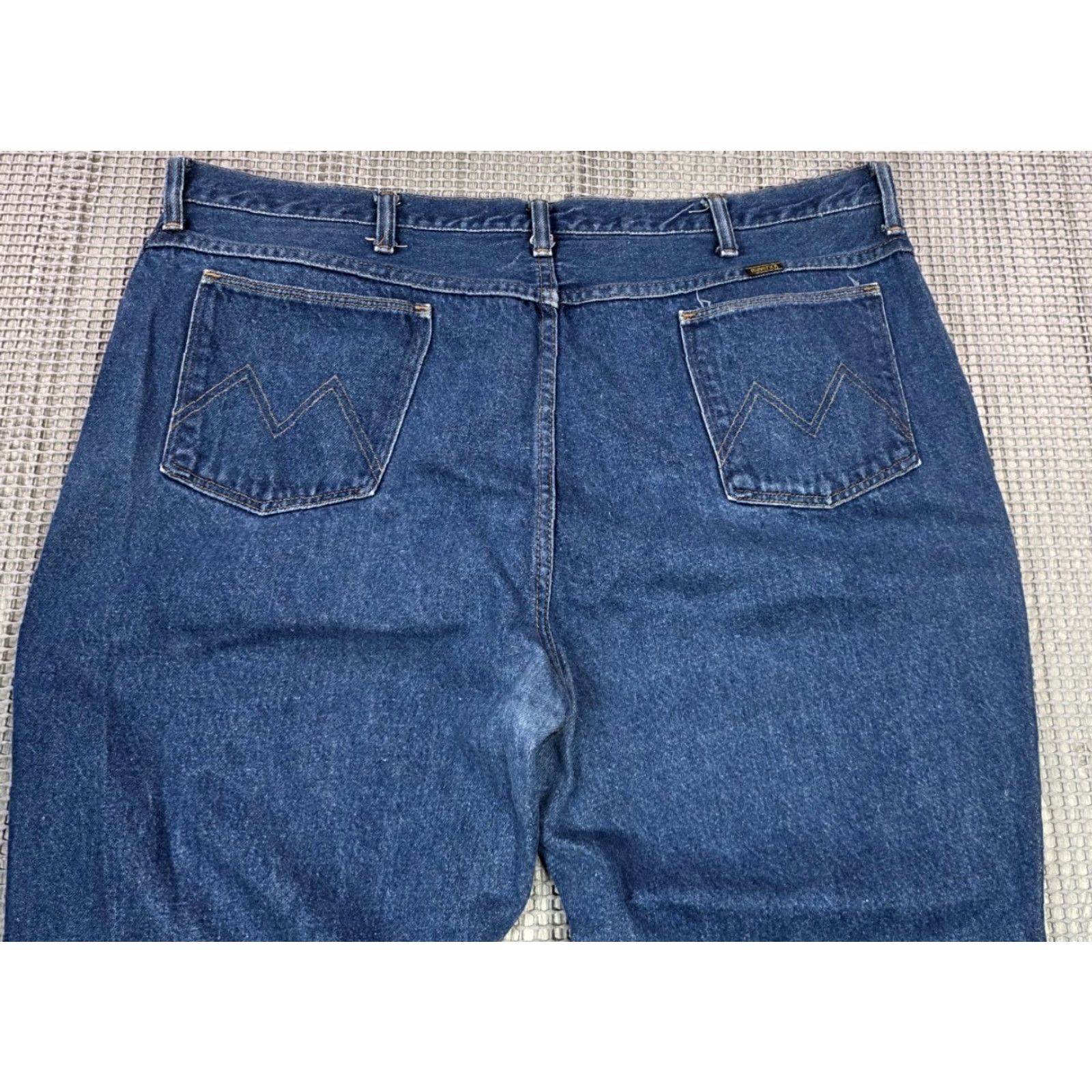 Denime Vtg 80s Maverick Blue Denim Jeans Mens 44x30 USA Made Dark Wash 5-Pocket Design Regular Straight Jeans Mens Size US 44 / EU 60 - 5 Thumbnail