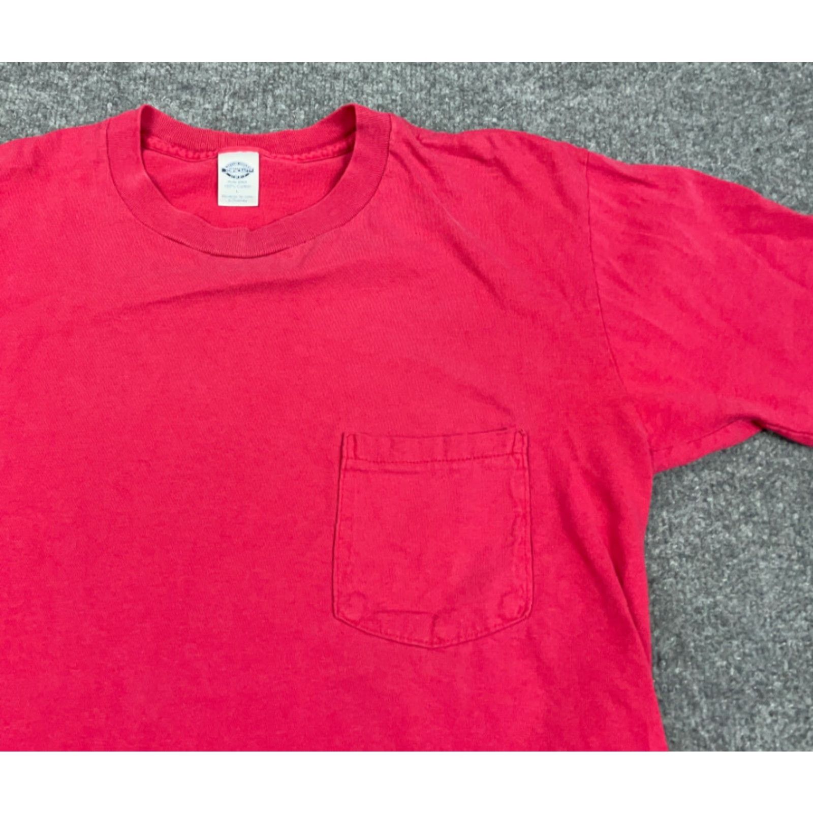 Vintage VINTAGE 90s TownCraft Pink T-Shirt Men Large Short Sleeve Cotton Retro Striped Crew Neck Size US L / EU 52-54 / 3 - 6 Thumbnail