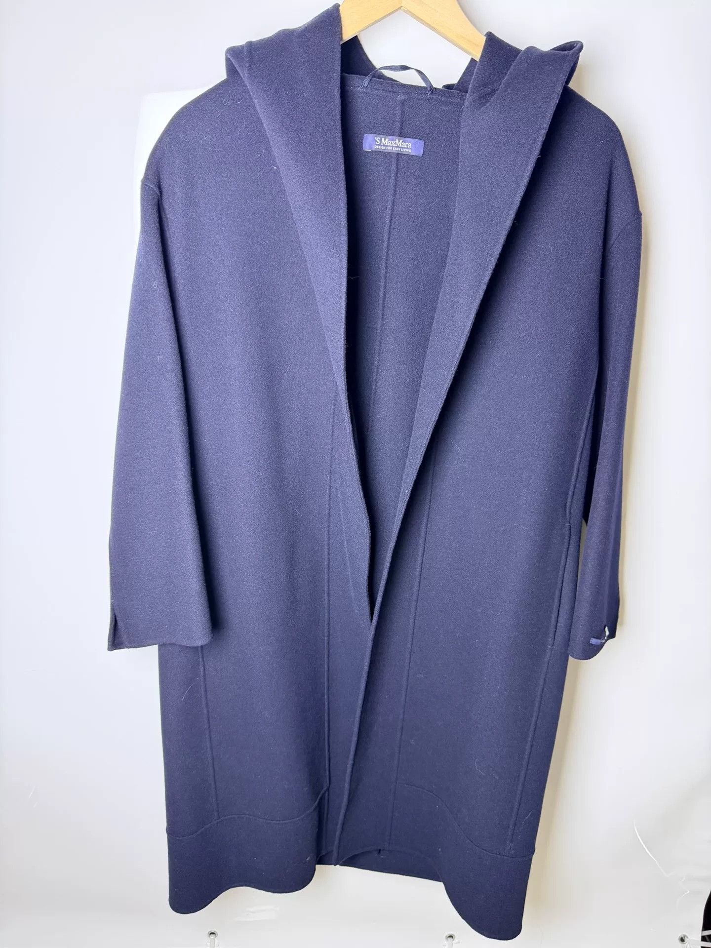 Max Mara Max Mara Wool Blue Coat it_36 Women Size XS / US 0-2 / IT 36-38 - 1 Thumbnail