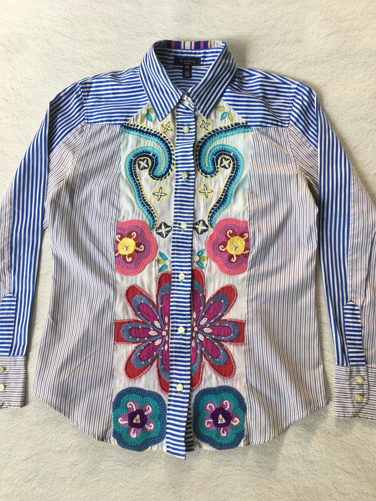 Etro Etro Embroidered Button Shirt Size L / US 10 / IT 46 - 2 Thumbnail
