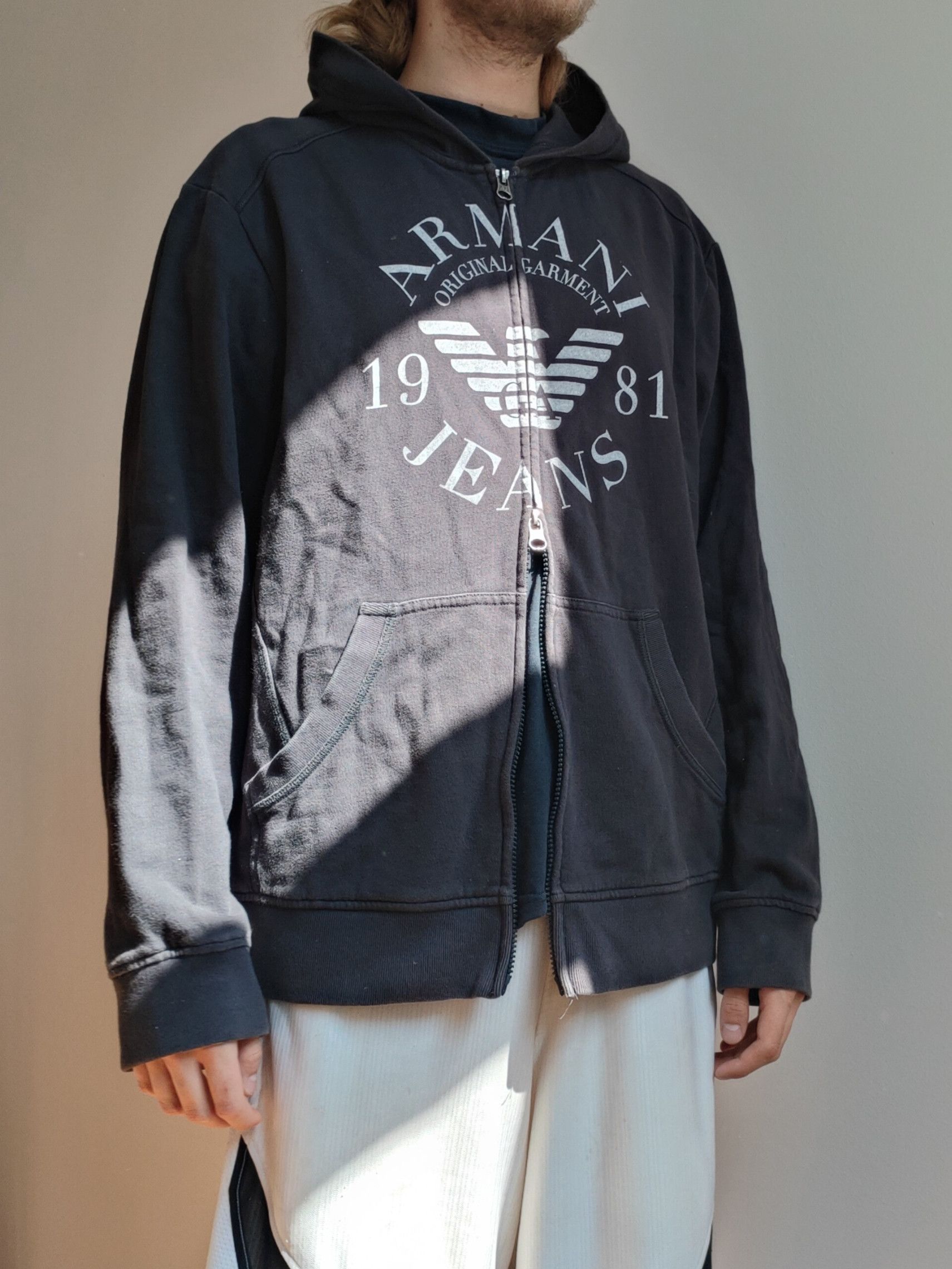 Armani y2k Armani Jeans Zip Up Hoodie Size US XXL / EU 58 / 5 - 8 Thumbnail