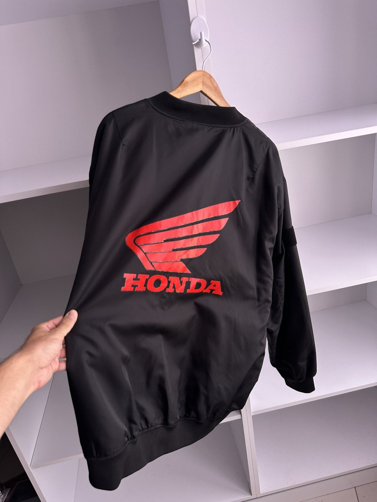 Honda Vintage Honda Racing Black Mens Bomber Jacket Sz XXL Size US XXL / EU 58 / 5 - 7 Thumbnail