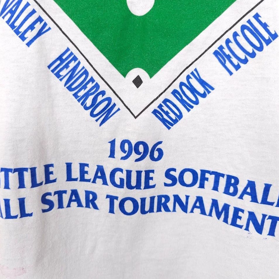 Jerzees VINTAGE Jerzees Softball T Shirt Mens Large White 90s Little League Las Vegas USA Size US L / EU 52-54 / 3 - 4 Thumbnail