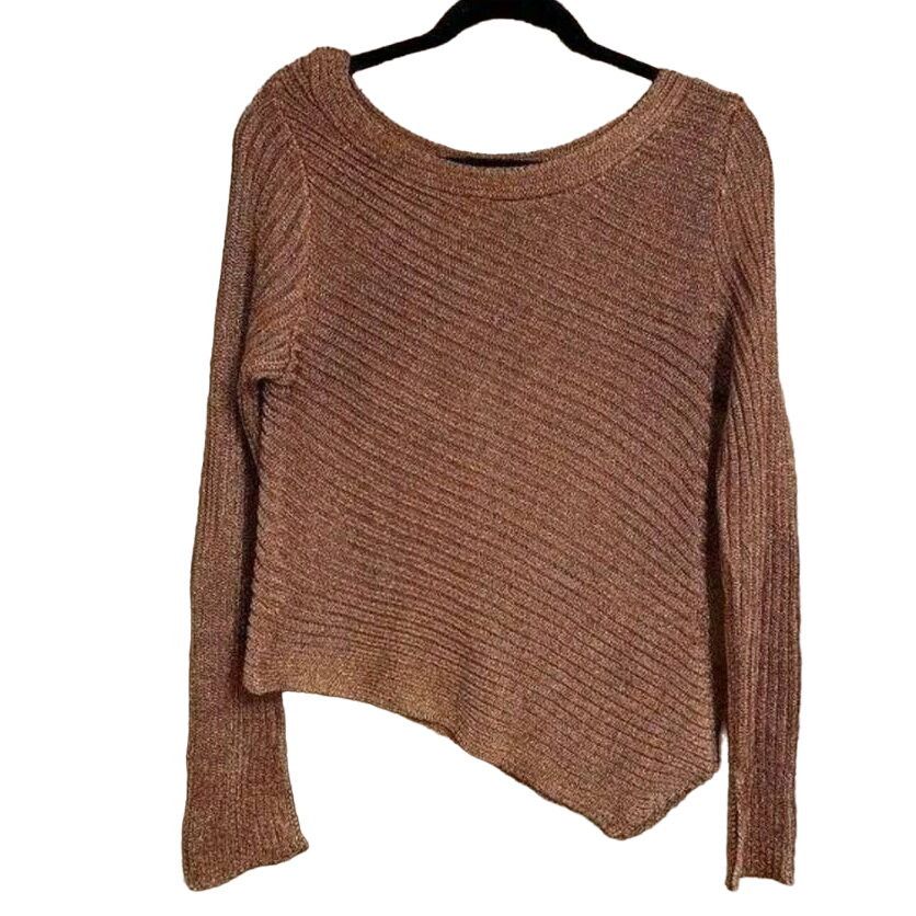 Free People New Free People Logan Ribbed Knit Sweater $128 SMALL Brown Size S / US 4 / IT 40 - 5 Thumbnail