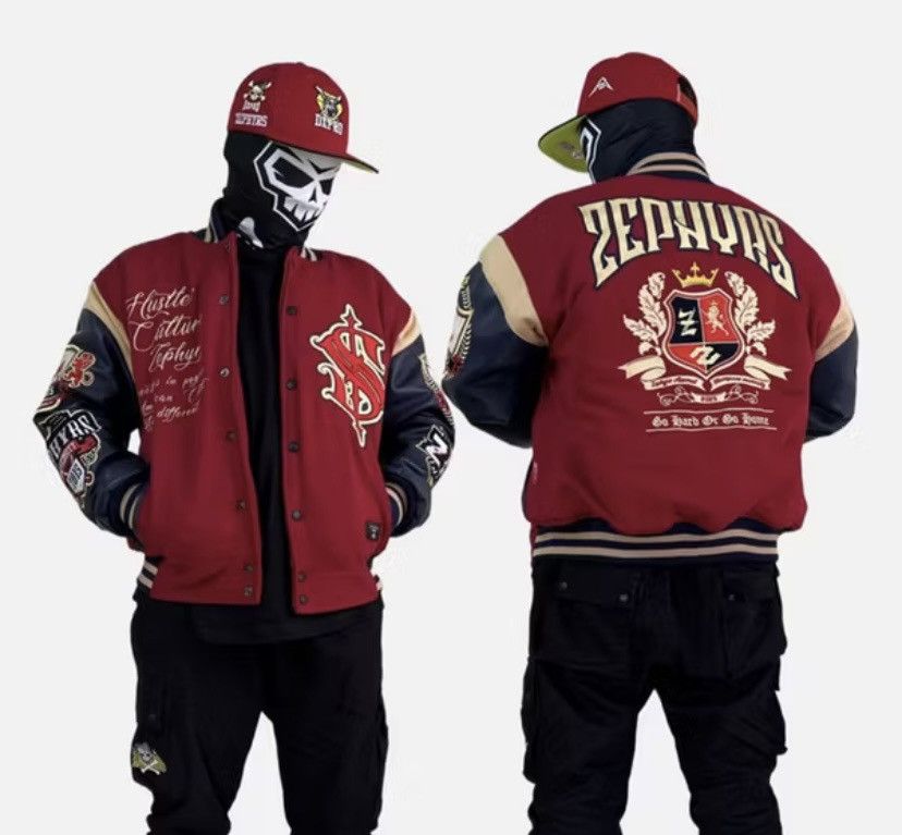 Other Varsity jacket skull maroon streetwear Size US M / EU 48-50 / 2 - 5 Thumbnail