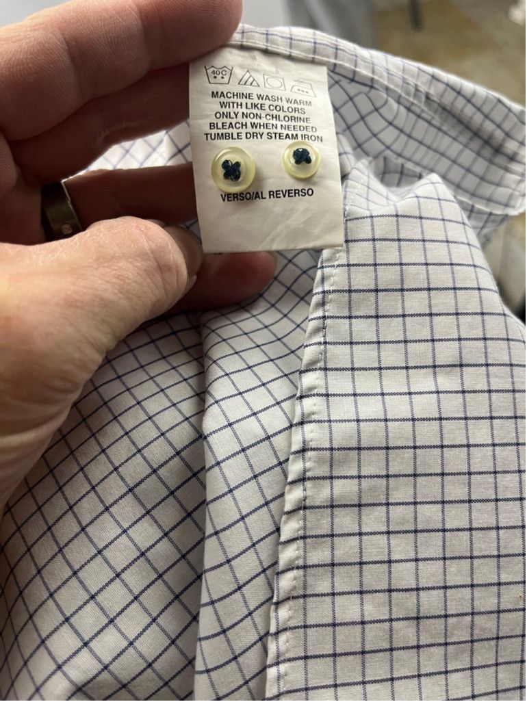 Tommy Hilfiger Tommy Hilfiger Grid Check Dress Shirt – 15.5 x 32/33 Reg Fit Size US S / EU 44-46 / 1 - 7 Thumbnail