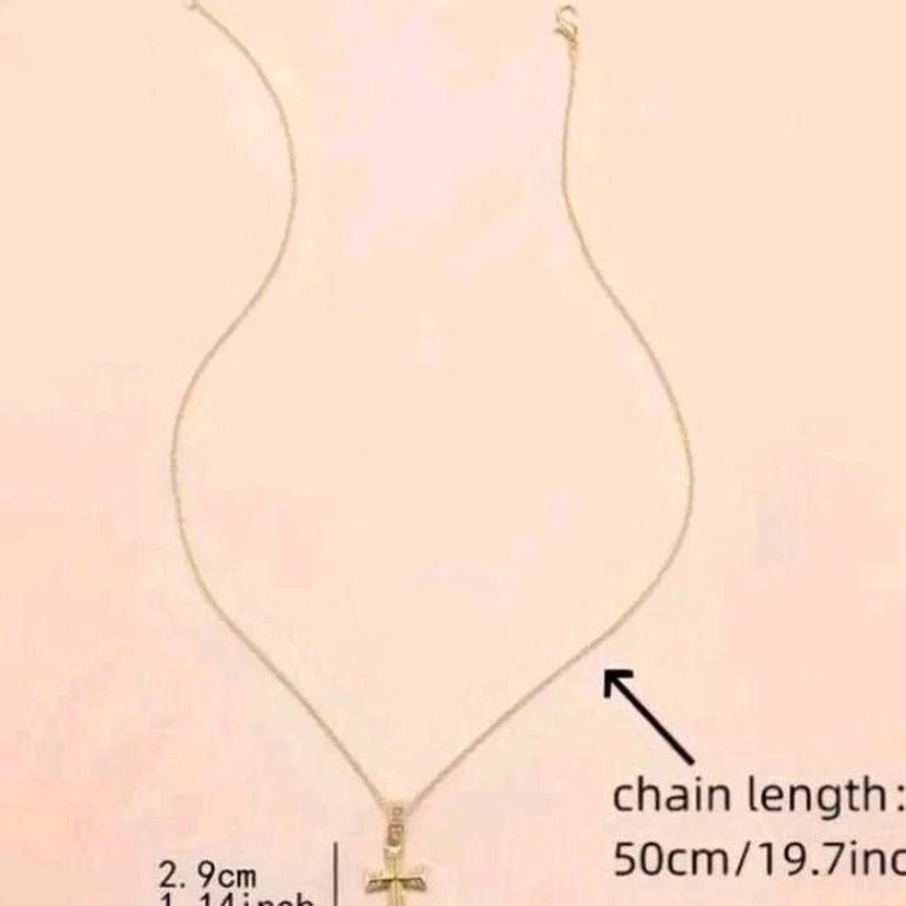 Other Gold plated cross pendant necklace Size ONE SIZE - 2 Thumbnail