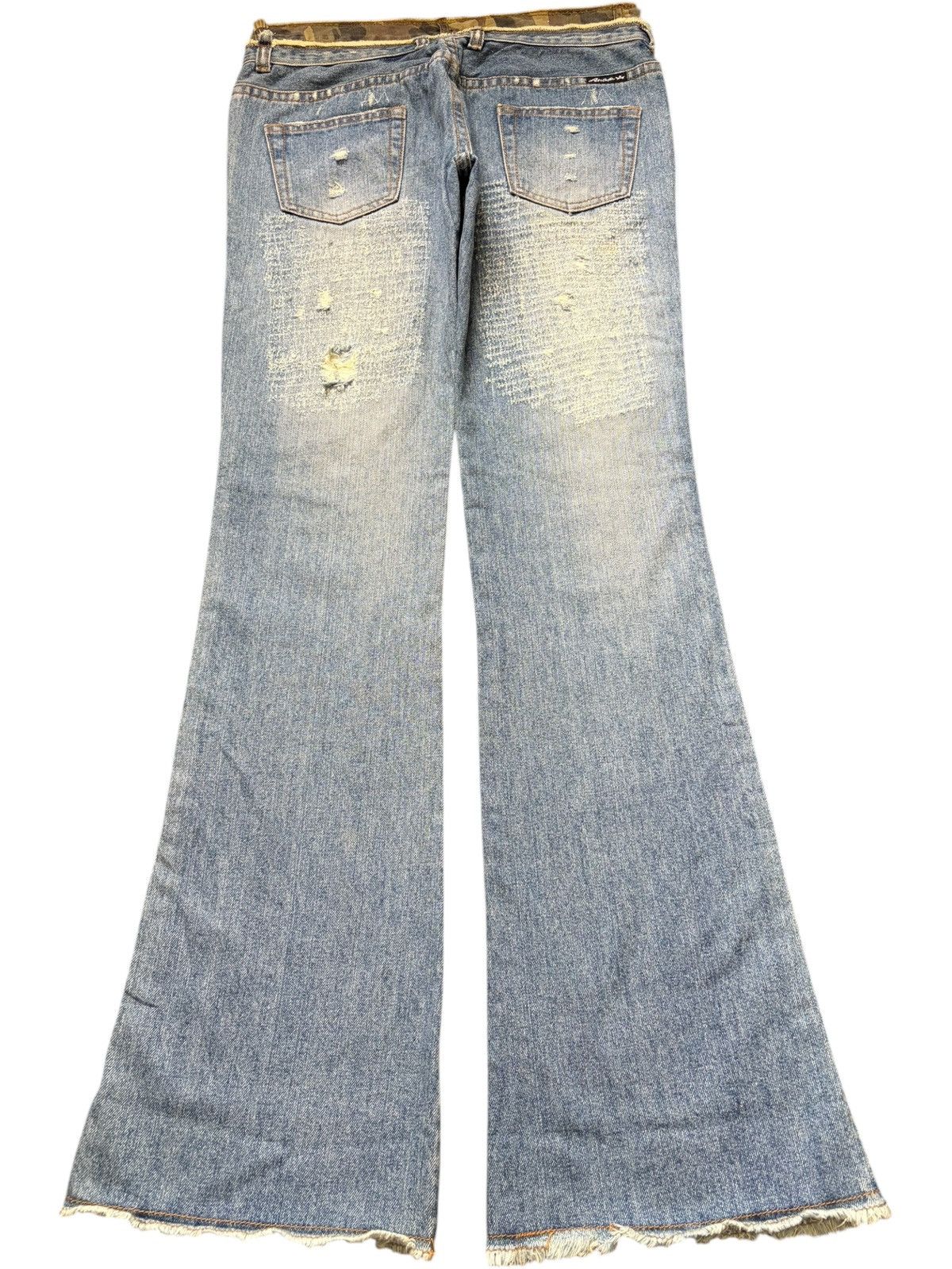 Hysteric Glamour Vintage Japanese Brand Double Waist Low Rise Flare Jeans Size 29" - 2 Thumbnail