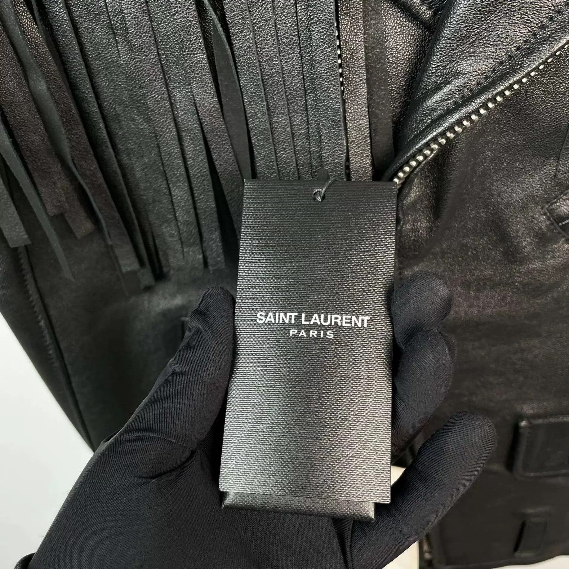 Yves Saint Laurent YSL Black Leather Vest M New With Tags Size S / US 4 / IT 40 - 8 Thumbnail