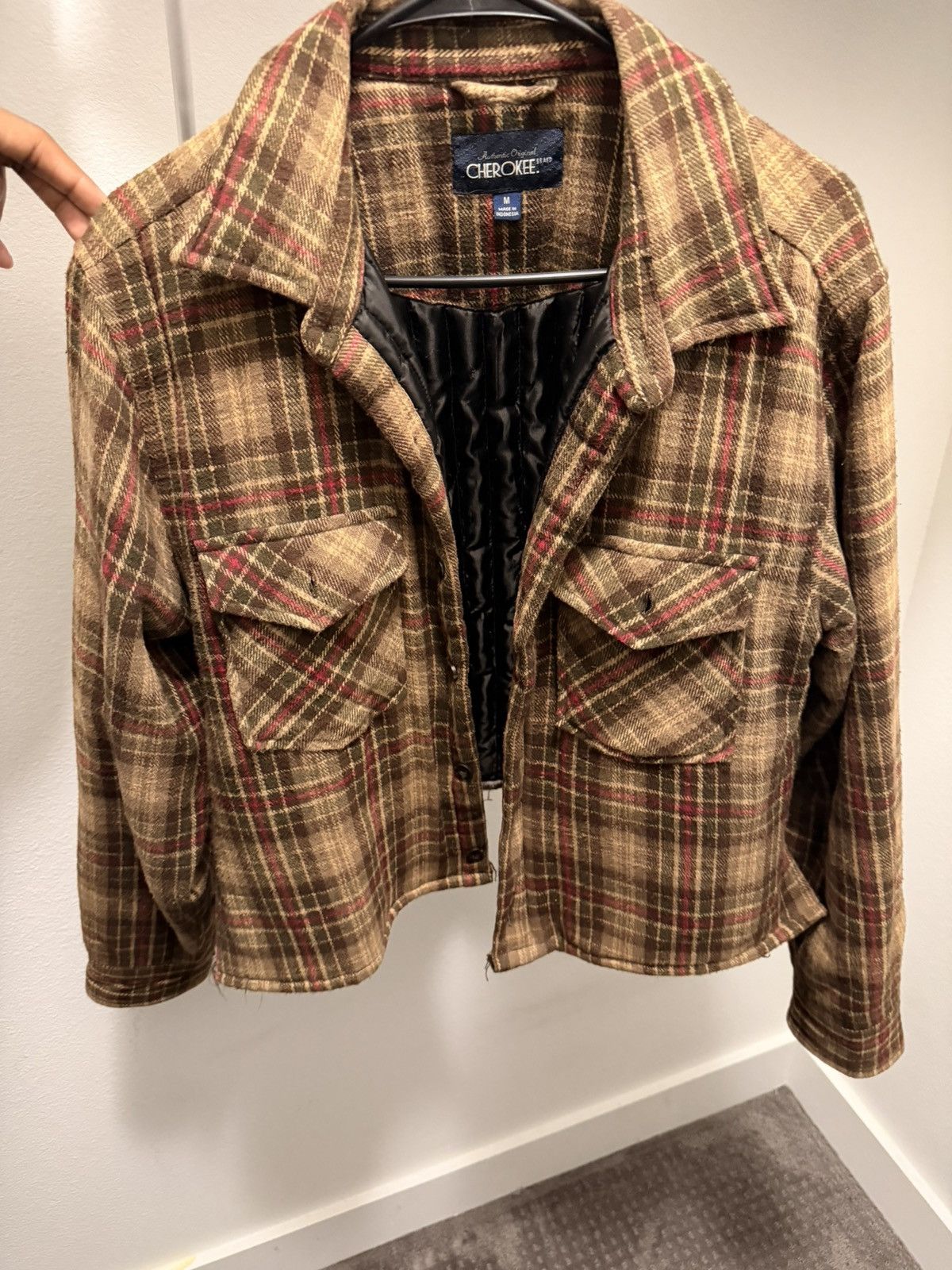 Cherokee CUSTOM CROP FLANNEL JACKET Size US M / EU 48-50 / 2 - 4 Thumbnail