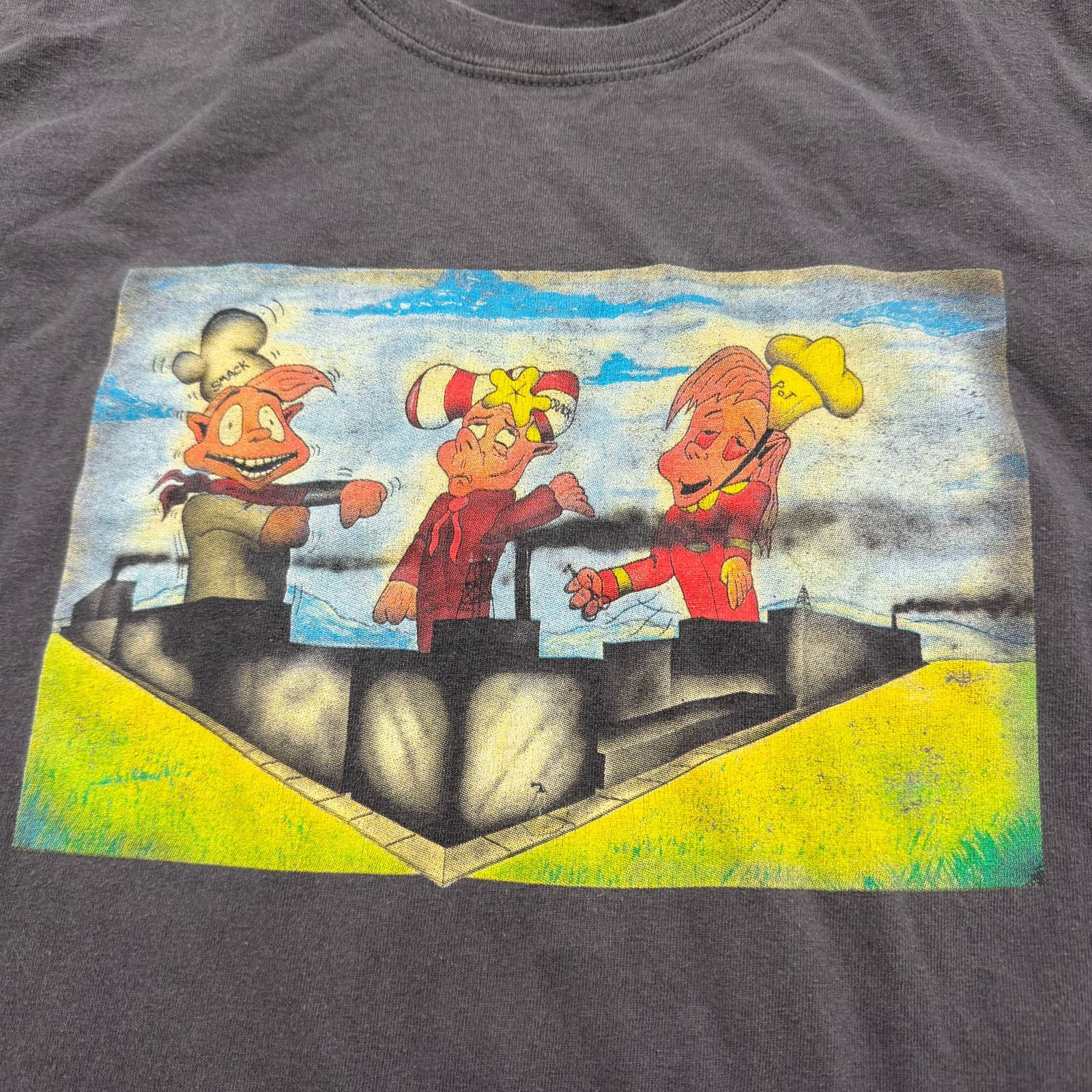 Vintage Vintage Cartoon Smoking Shirt Men's Large Gray y2k Chronic Size US L / EU 52-54 / 3 - 3 Thumbnail