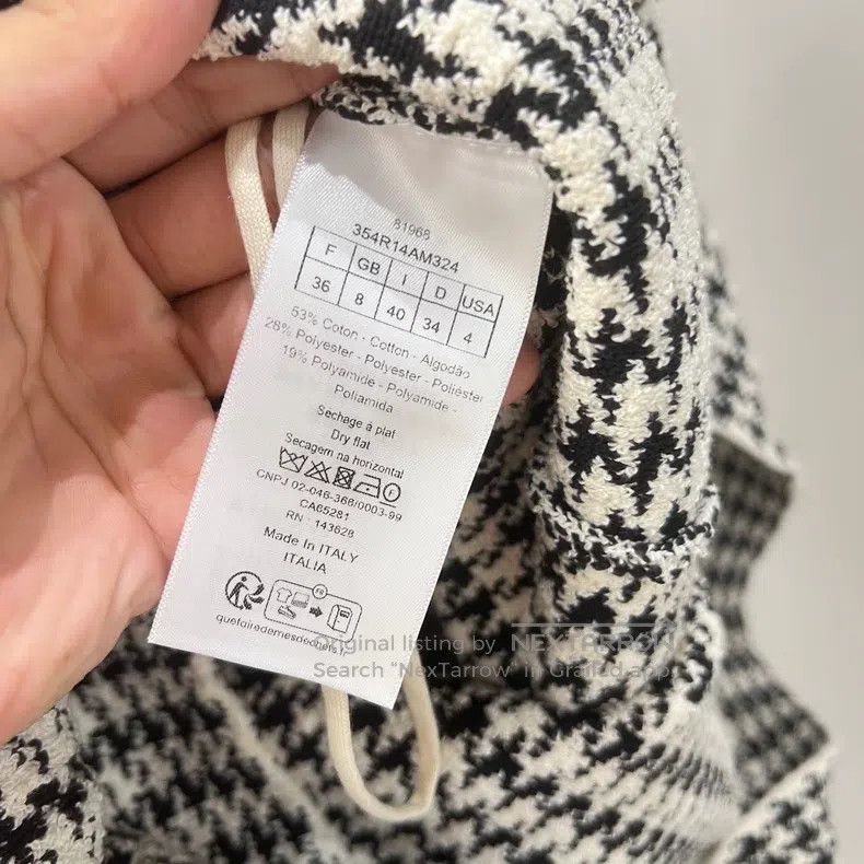 Dior Dior Short-sleeved dress with a check button Size XS / US 0-2 / IT 36-38 - 4 Thumbnail