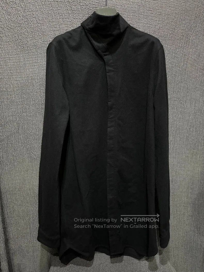 Rick Owens Rick Owens 15FW Asymmetric Collar Wool Shirt . Size US L / EU 52-54 / 3 - 2 Thumbnail