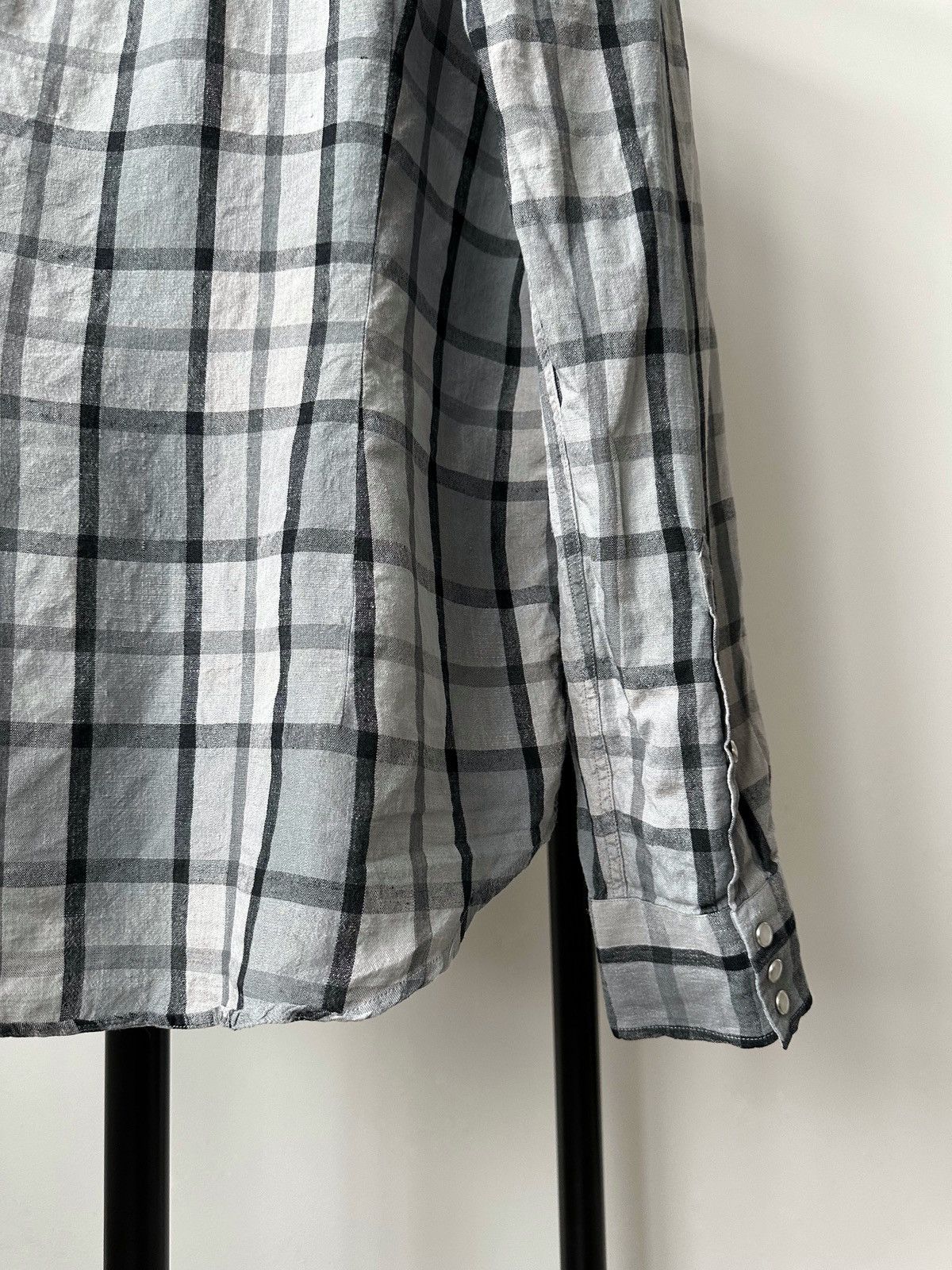 Acne Studios Acne Studios Jeans Linen Button Up Check Shirt Flannel Size US M / EU 48-50 / 2 - 10 Thumbnail