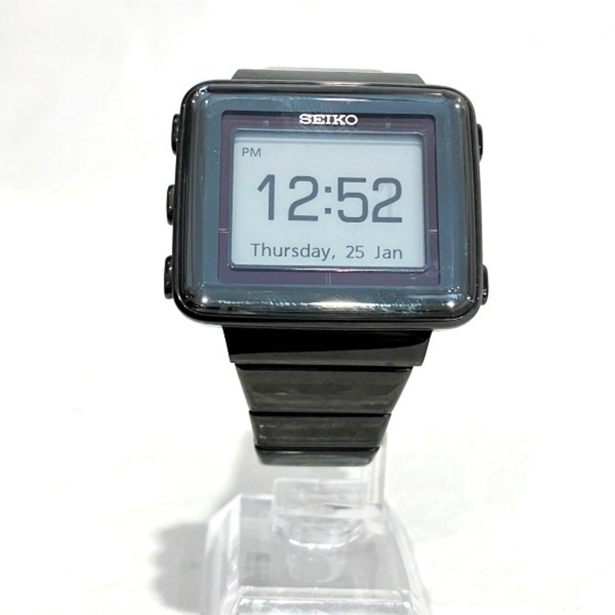 image of Seiko Spirit S771-0Aa0 Radio Solar Lupine The Third Collaboration Black Digital Dial Watch Men's