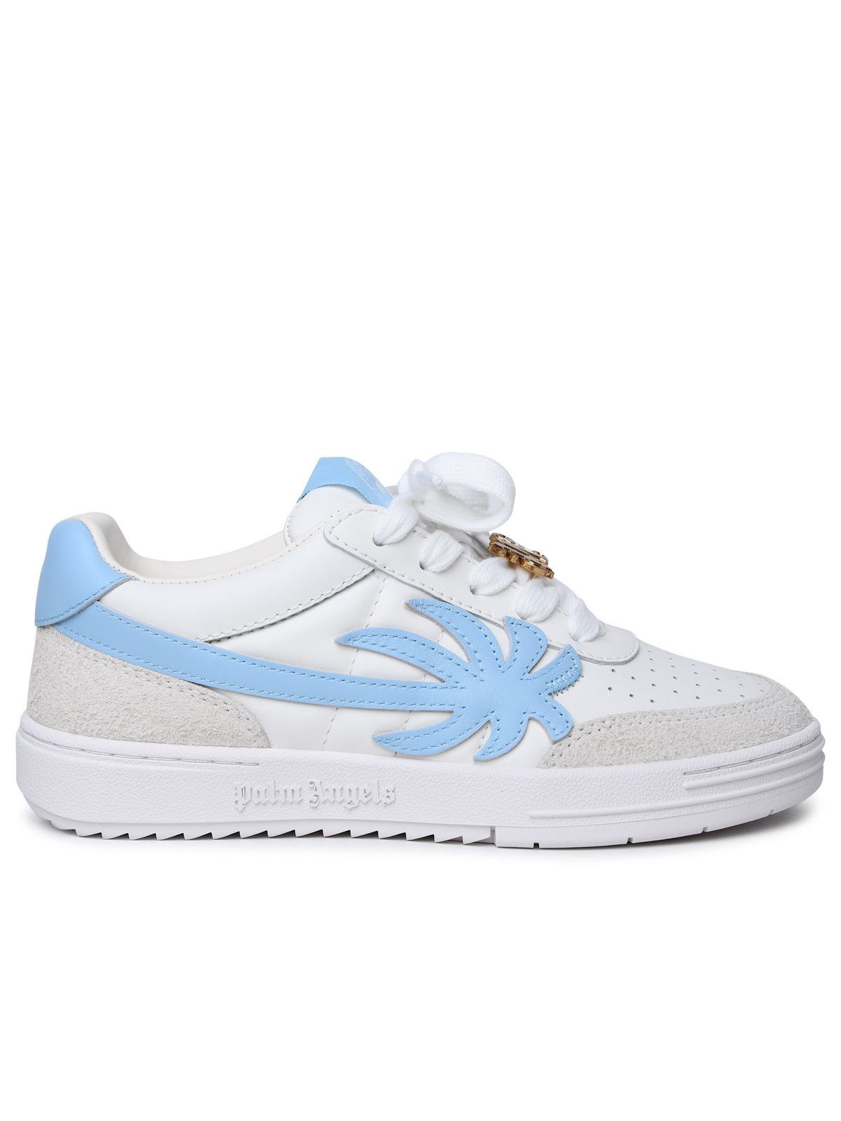 image of Palm Angels 'palm Beach University' White Leather Sneakers, Women's (Size 11)