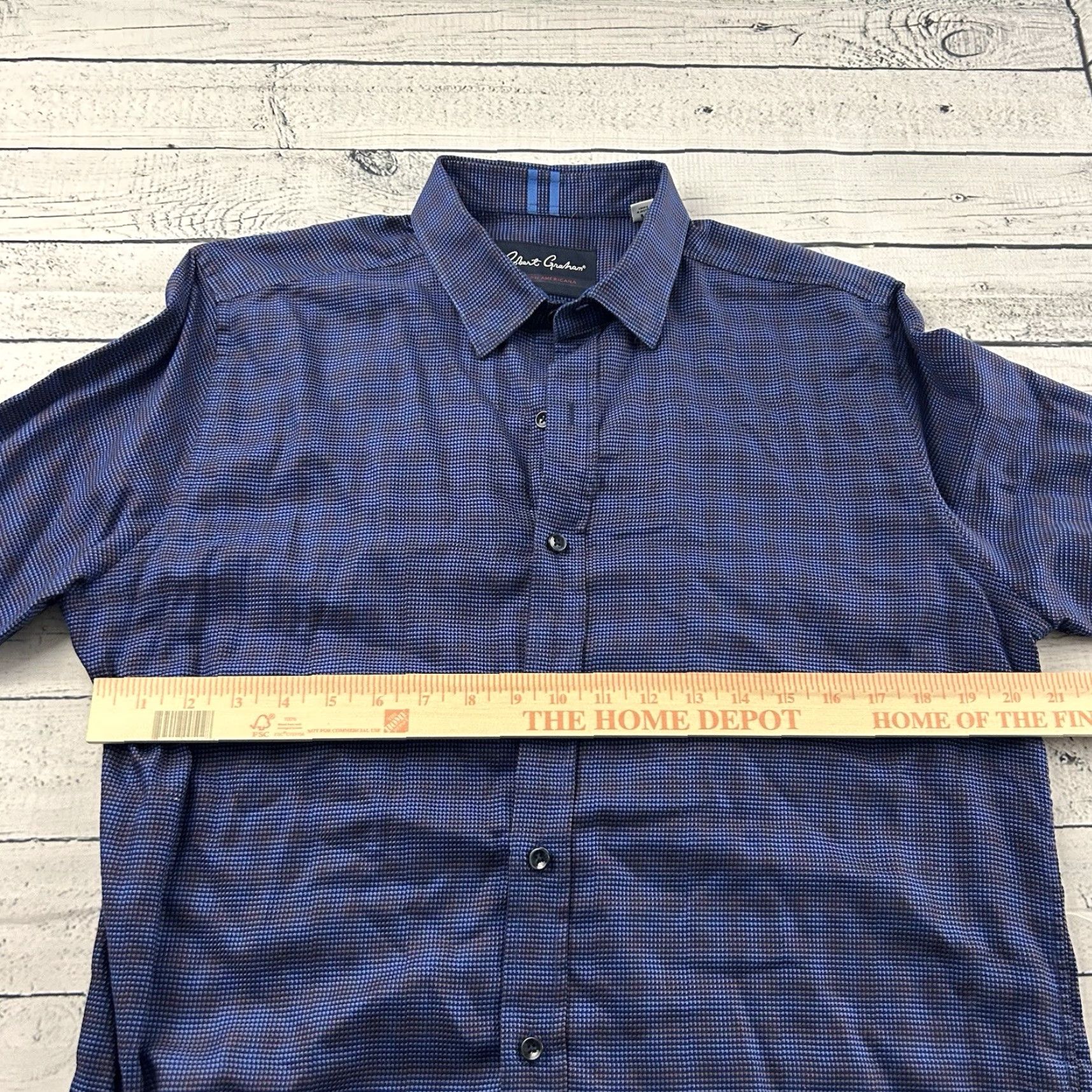 Robert Graham Robert Graham Long Sleeve Plaid Tailored Button Front Shirt Mens Medium Blue Size US M / EU 48-50 / 2 - 5 Thumbnail