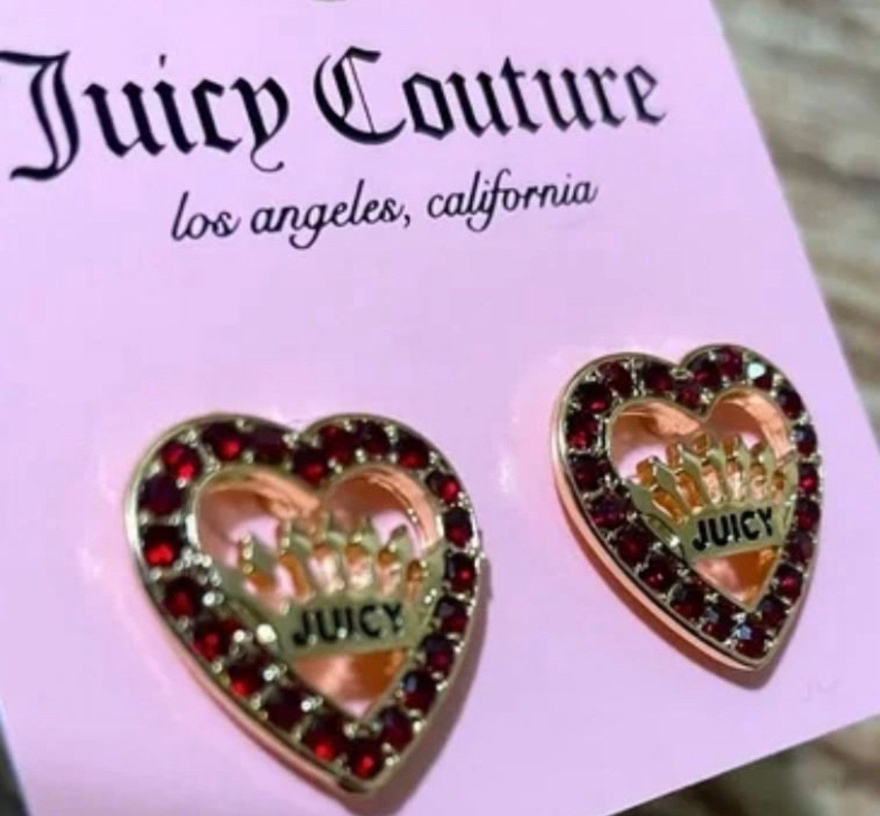 Juicy Couture NEW JUICY COUTURE HEART STUDS EARRINGS Size ONE SIZE - 1 Thumbnail