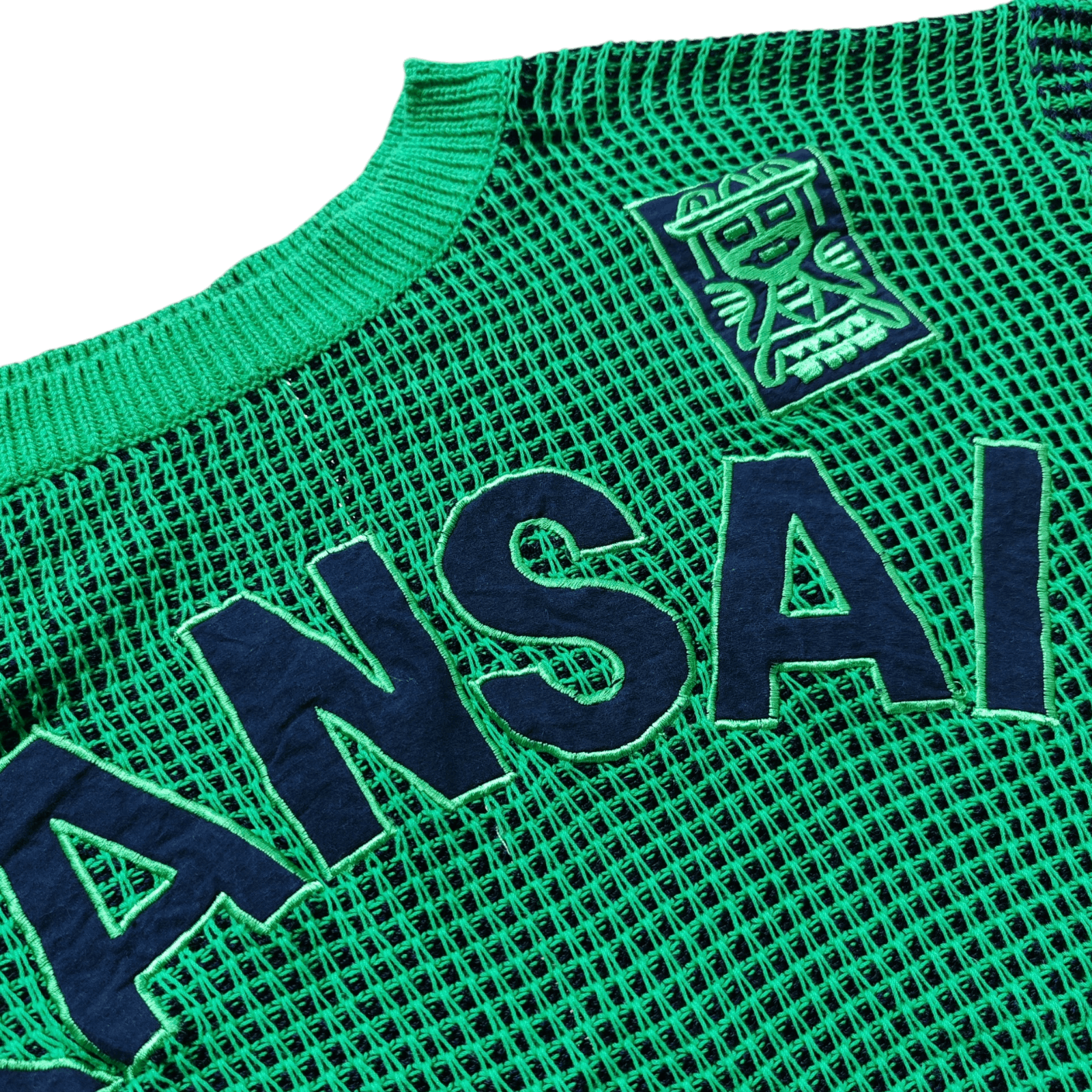 Kansai Yamamoto Kansai Yamamoto Japan Vintage 80s Mesh Knit Sweater Green Size M / US 6-8 / IT 42-44 - 5 Thumbnail