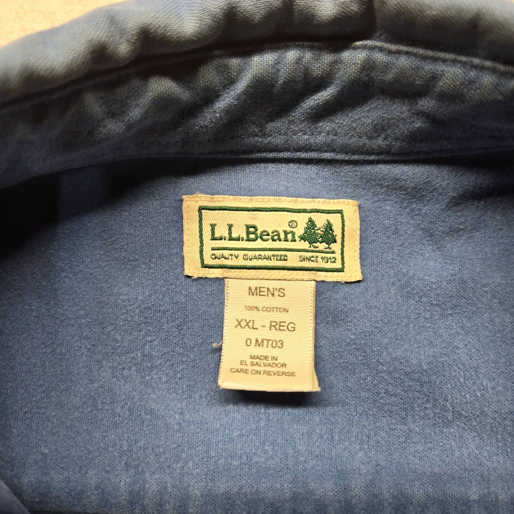 Vintage VINTAGE L.L. Bean Button-Up Shirt Solid Blue Heavy Flannel Long Sleeve Men’s 2XL XXL Regular Size US XXL / EU 58 / 5 - 3 Thumbnail