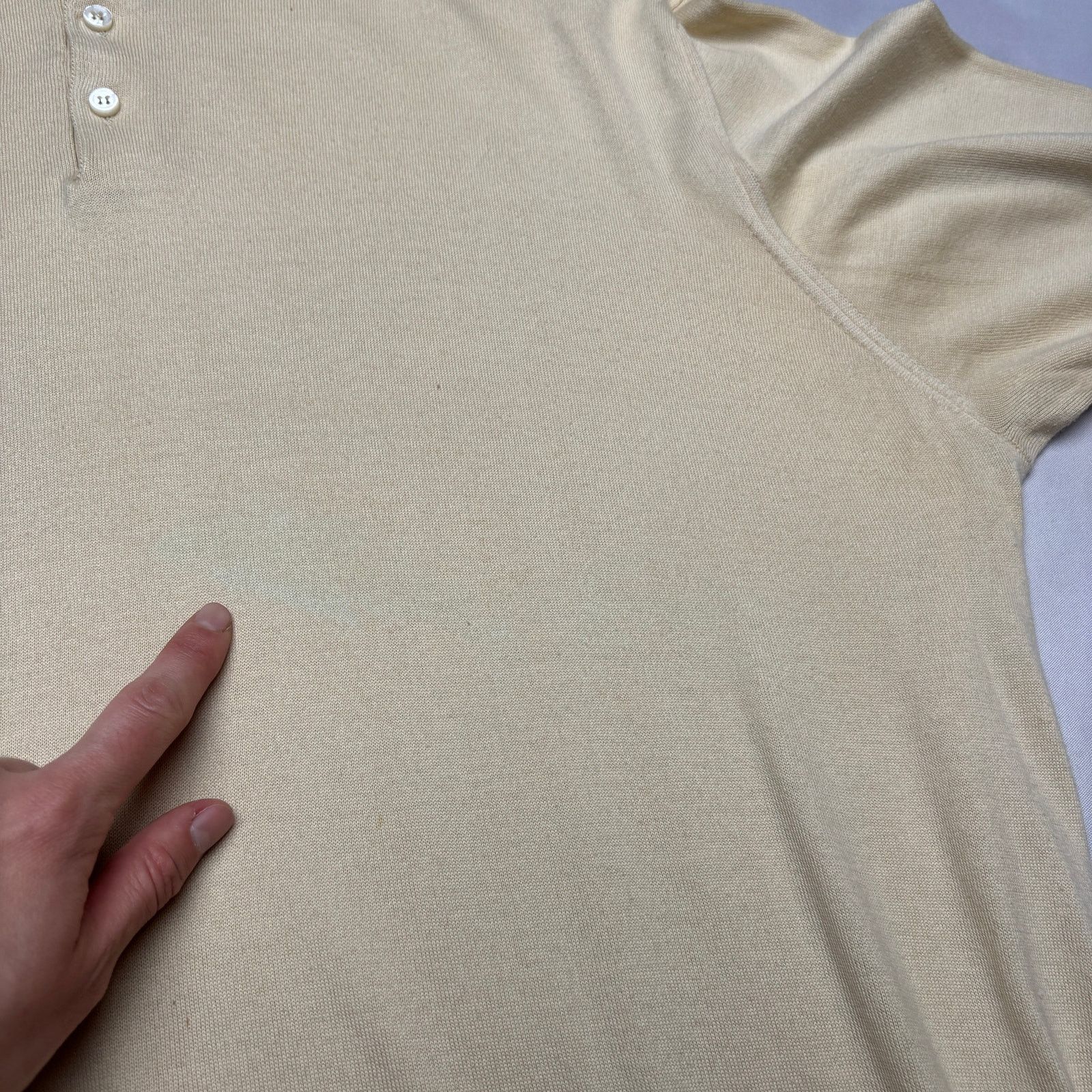 Loro Piana Loro Piana Long Sleeve Polo Shirt Cotton Sweater Men's 56 Size US XXL / EU 58 / 5 - 12 Thumbnail