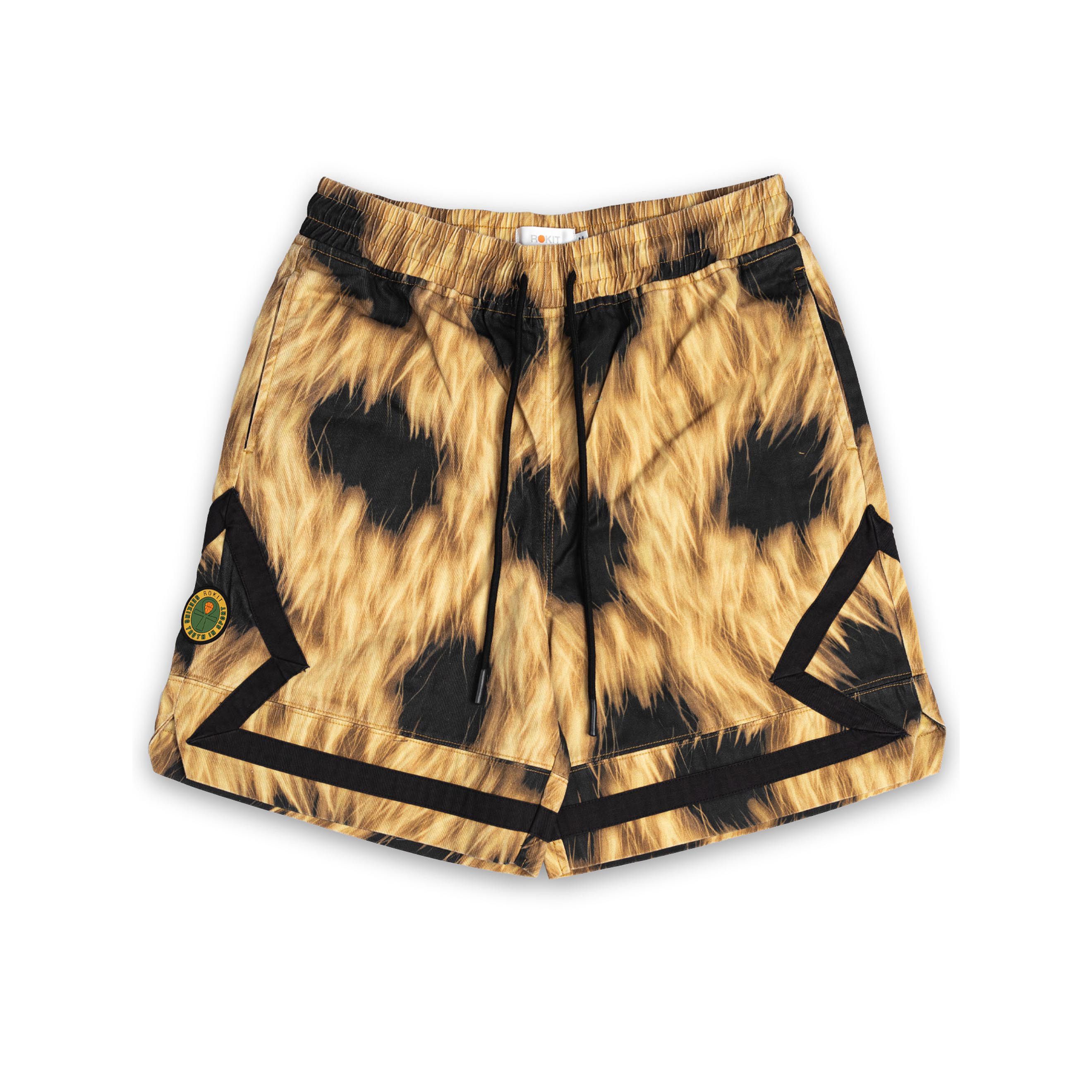 Rokit Untamed Cheetah Basketball Pull-on Shorts Sz M