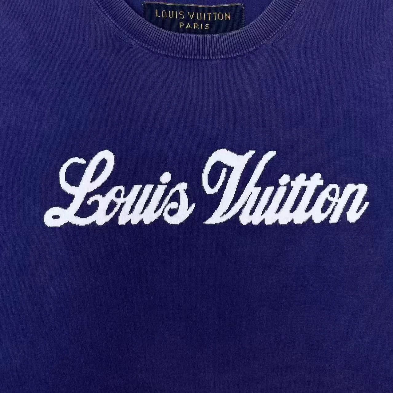 Louis Vuitton LV logo jacquard knit short sleeve L unisex 98 new Size US L / EU 52-54 / 3 - 4 Thumbnail