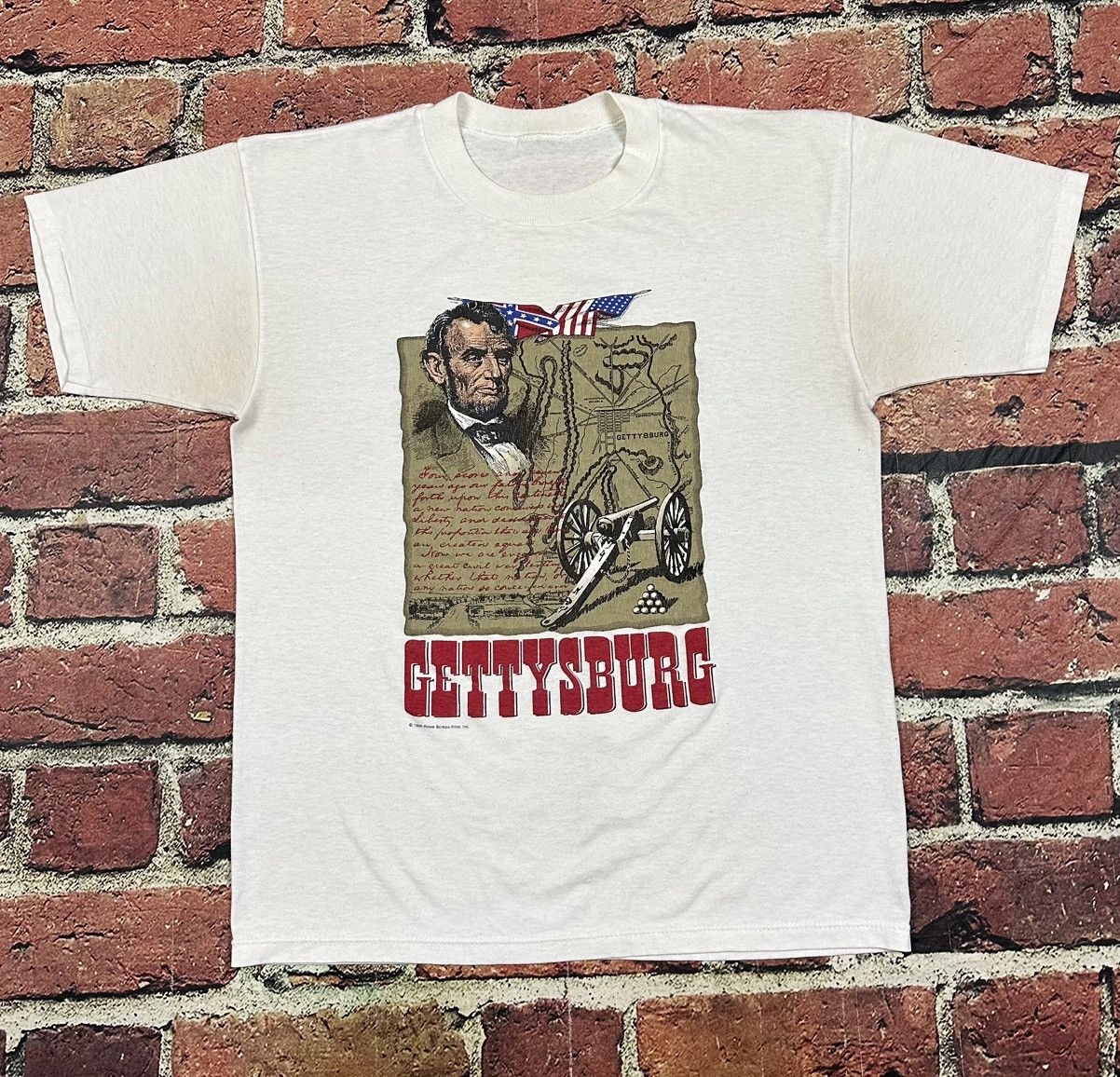 Vintage Vintage Gettysburg Civil War Tee Abe Lincoln Single Stitch Size US M / EU 48-50 / 2 - 1 Thumbnail