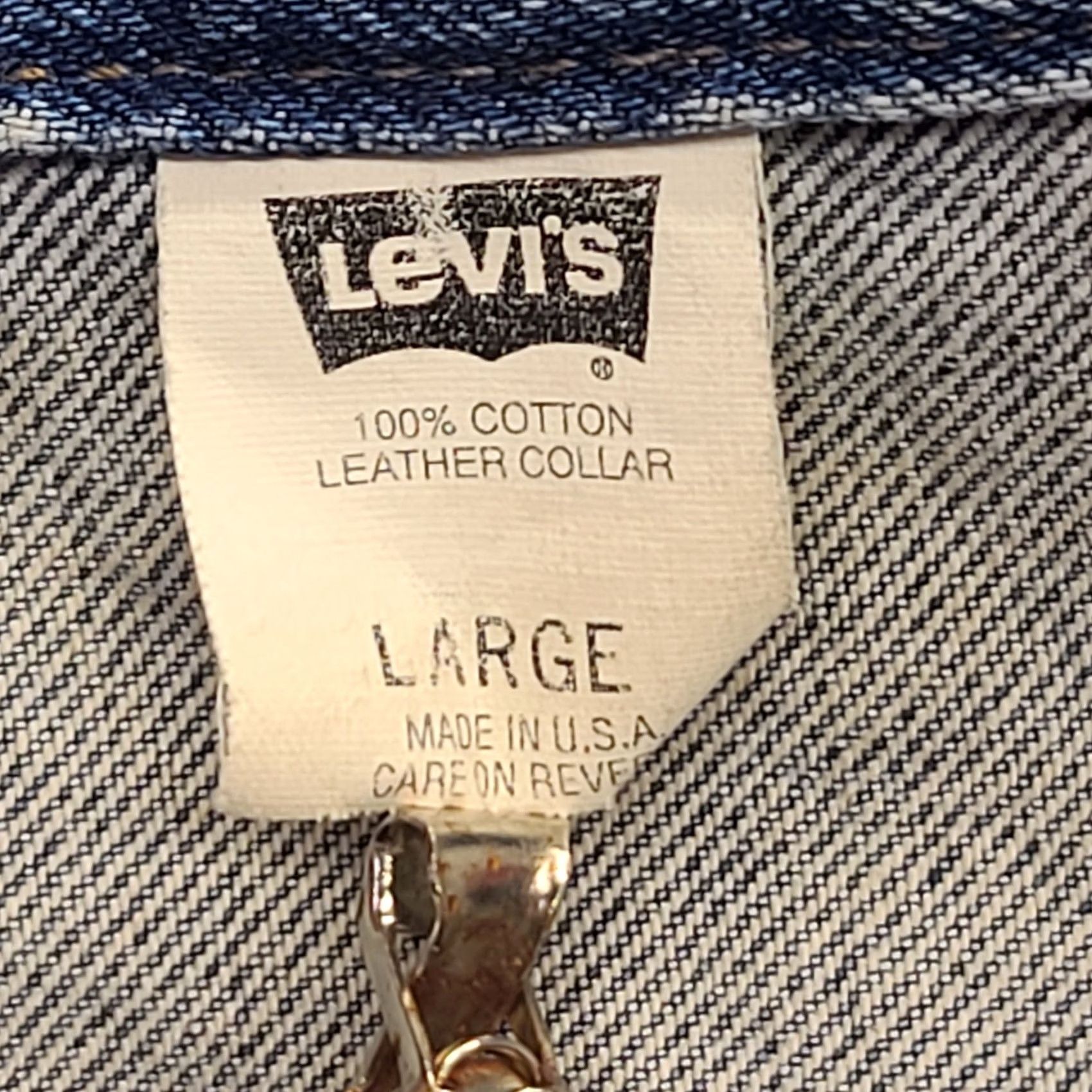 Levi's VINTAGE Levi’s Denim Jacket Men’s Large Trucker USA Made Leather Collar Size US L / EU 52-54 / 3 - 5 Thumbnail