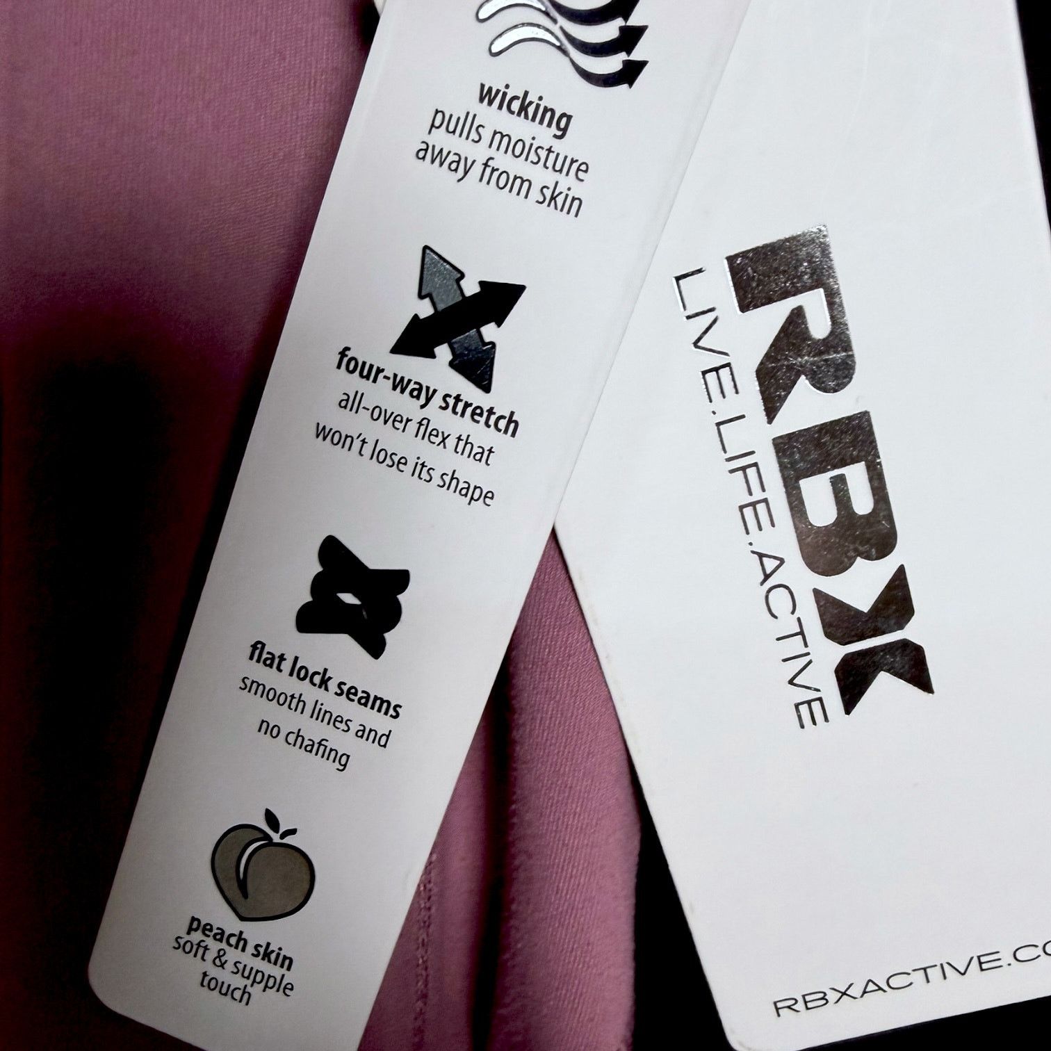 Reebok RBX Dark Pink High Rise Full Length Yoga Leggings Gym NWT -S Size 27" / US 4 / IT 40 - 5 Thumbnail