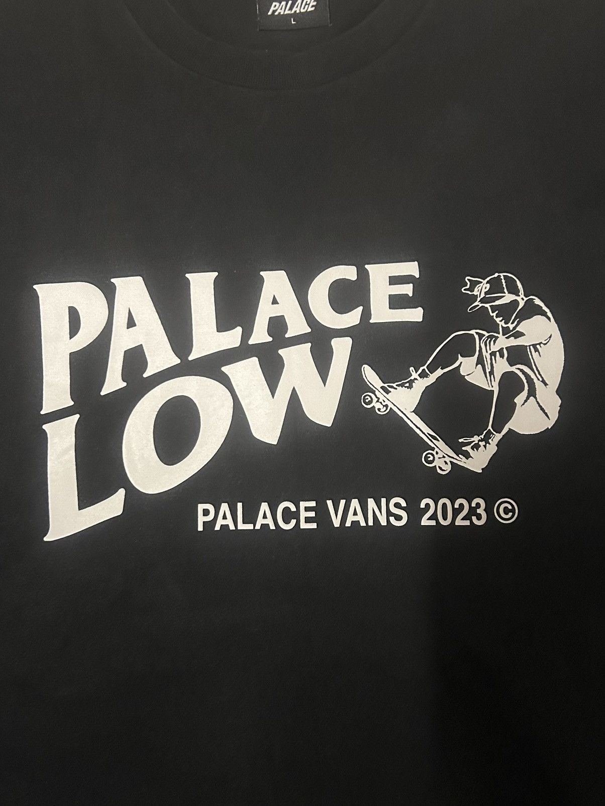 Palace Palace x Vans Low Black Tee - Size Large Size US L / EU 52-54 / 3 - 6 Thumbnail