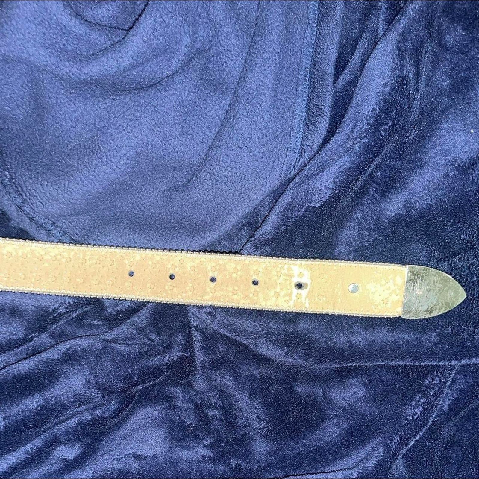 B.B. Simon BB Simon vintage VERONICA Black Pony Hair Studded Belt Size 30 - 6 Thumbnail