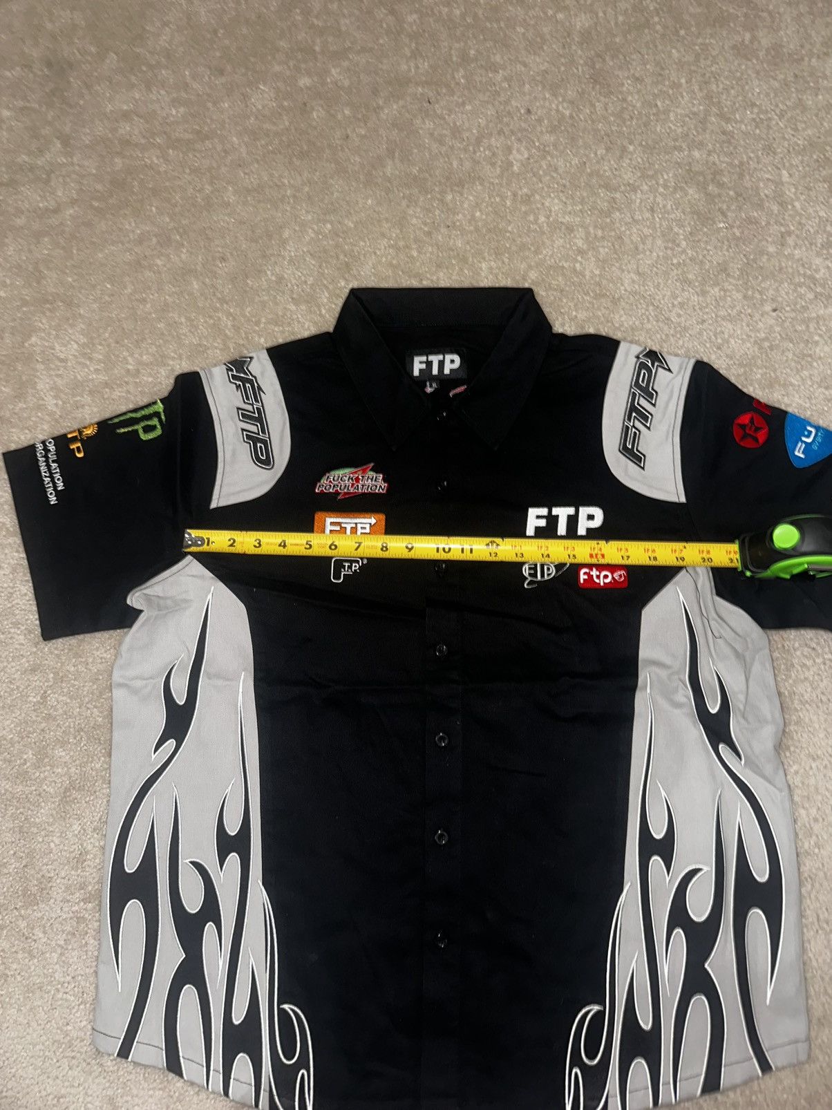 Fuck The Population Fuck The Population FTP Raceway Button Up Shirt Size US XL / EU 56 / 4 - 5 Thumbnail