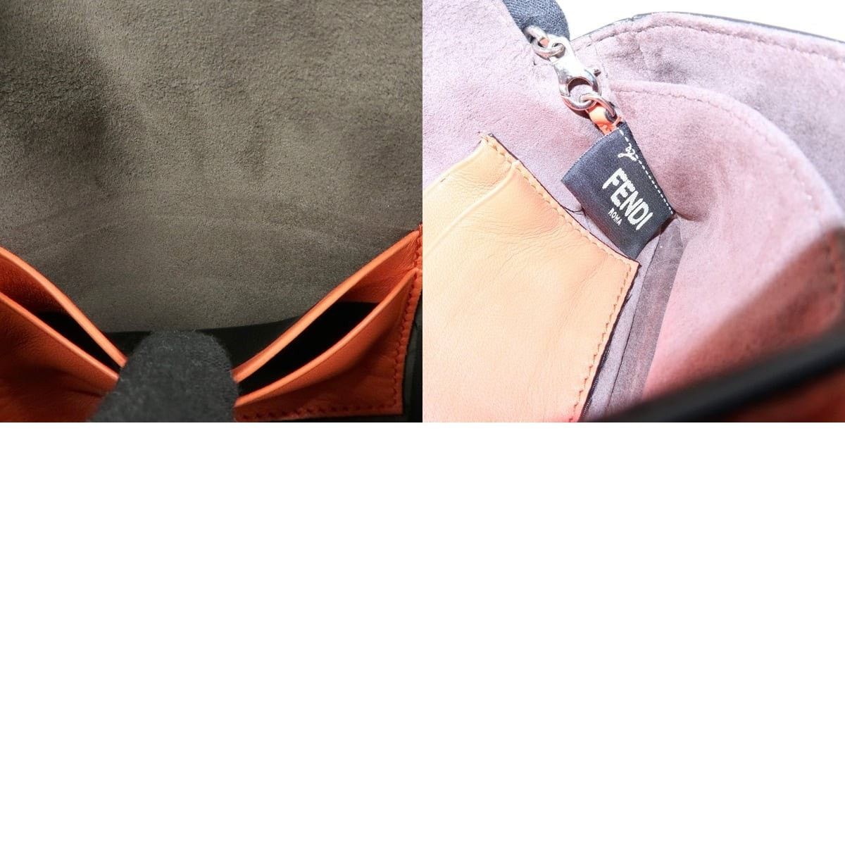 Fendi Fendi Micro Baguette Calfskin Crossbody Bag Orange Size ONE SIZE - 8 Thumbnail