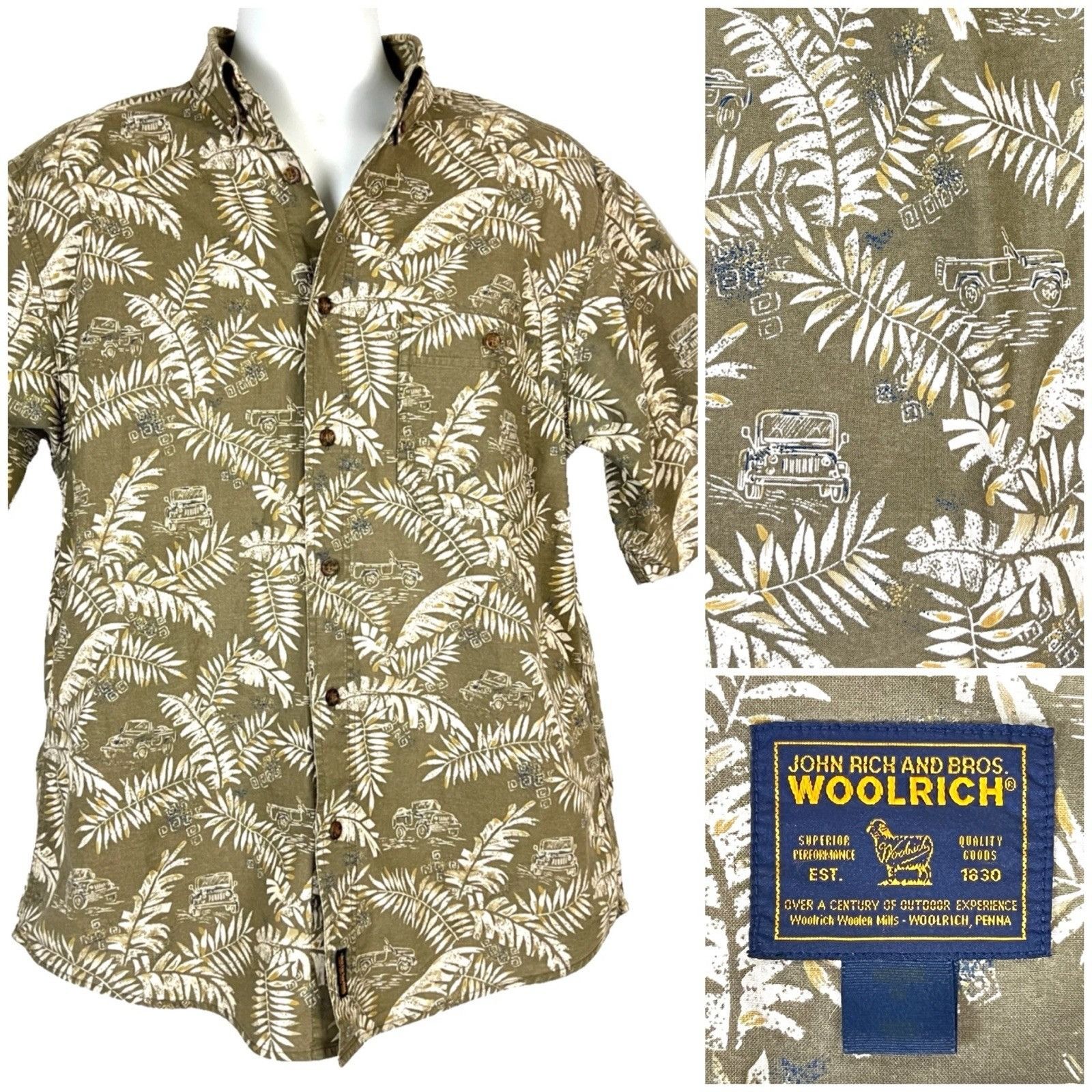 Woolrich Woolen Mills Woolrich Fieldstone Jeep Mens Vtg Tropical Shirt size Medium Size US M / EU 48-50 / 2 - 1 Thumbnail