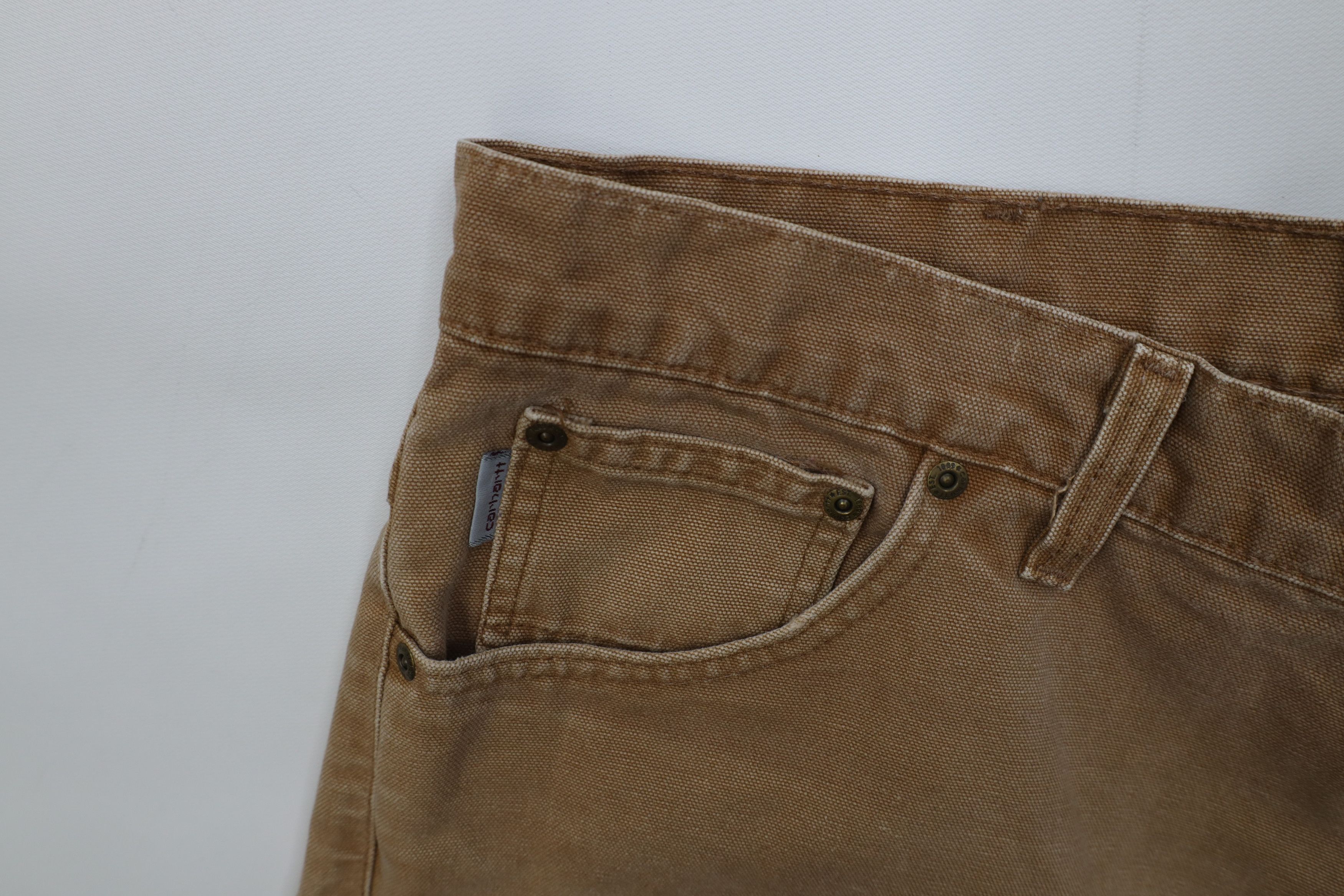Carhartt Vintage 90s Carhartt Wide Leg Canvas Dungaree Pants USA Size US 40 / EU 56 - 9 Thumbnail