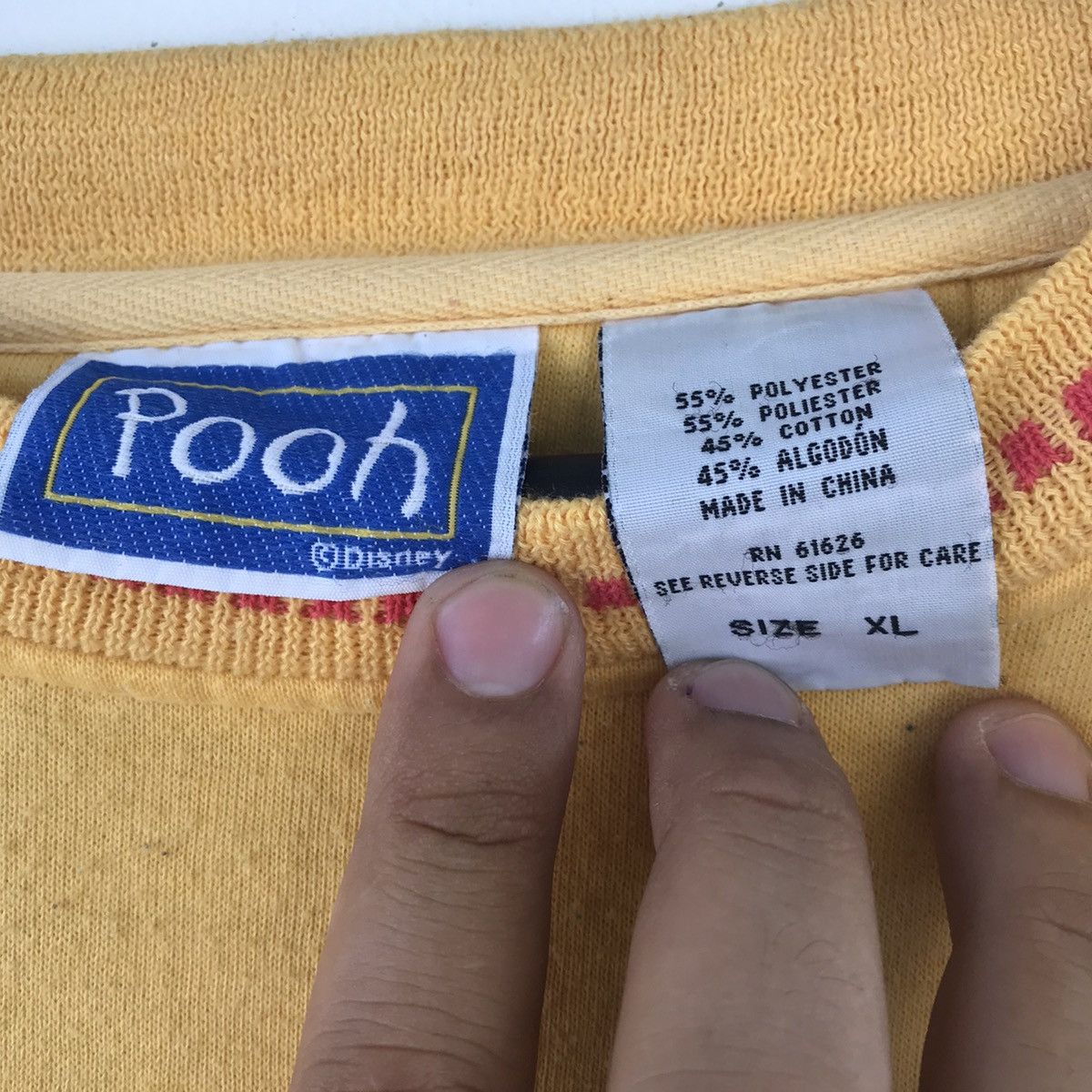 Disney × Vintage Vintage POOH embroidery logo crewneck sweatshirt Size US XL / EU 56 / 4 - 6 Thumbnail
