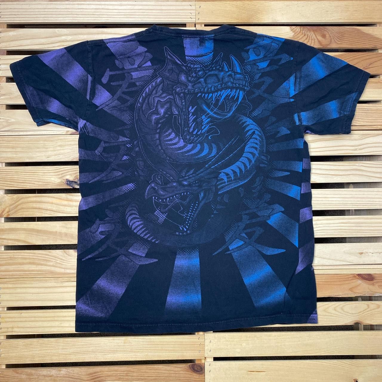 Other Vintage Anime Dragons Black Y2K AOP Tee Size Large Size US L / EU 52-54 / 3 - 2 Thumbnail